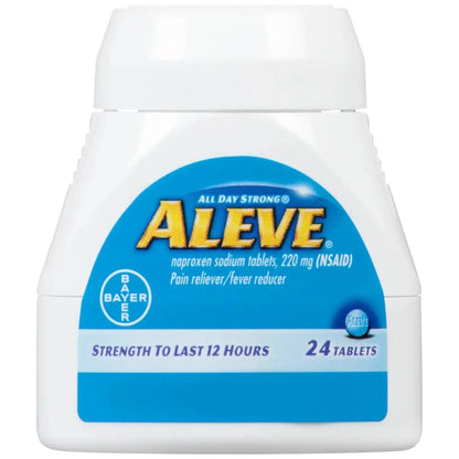 Aleve Tablets with Naproxen Sodium, 220mg (NSAID) Pain Reliever/Fever Reducer, 24 Count, Blue AleveAu supplements