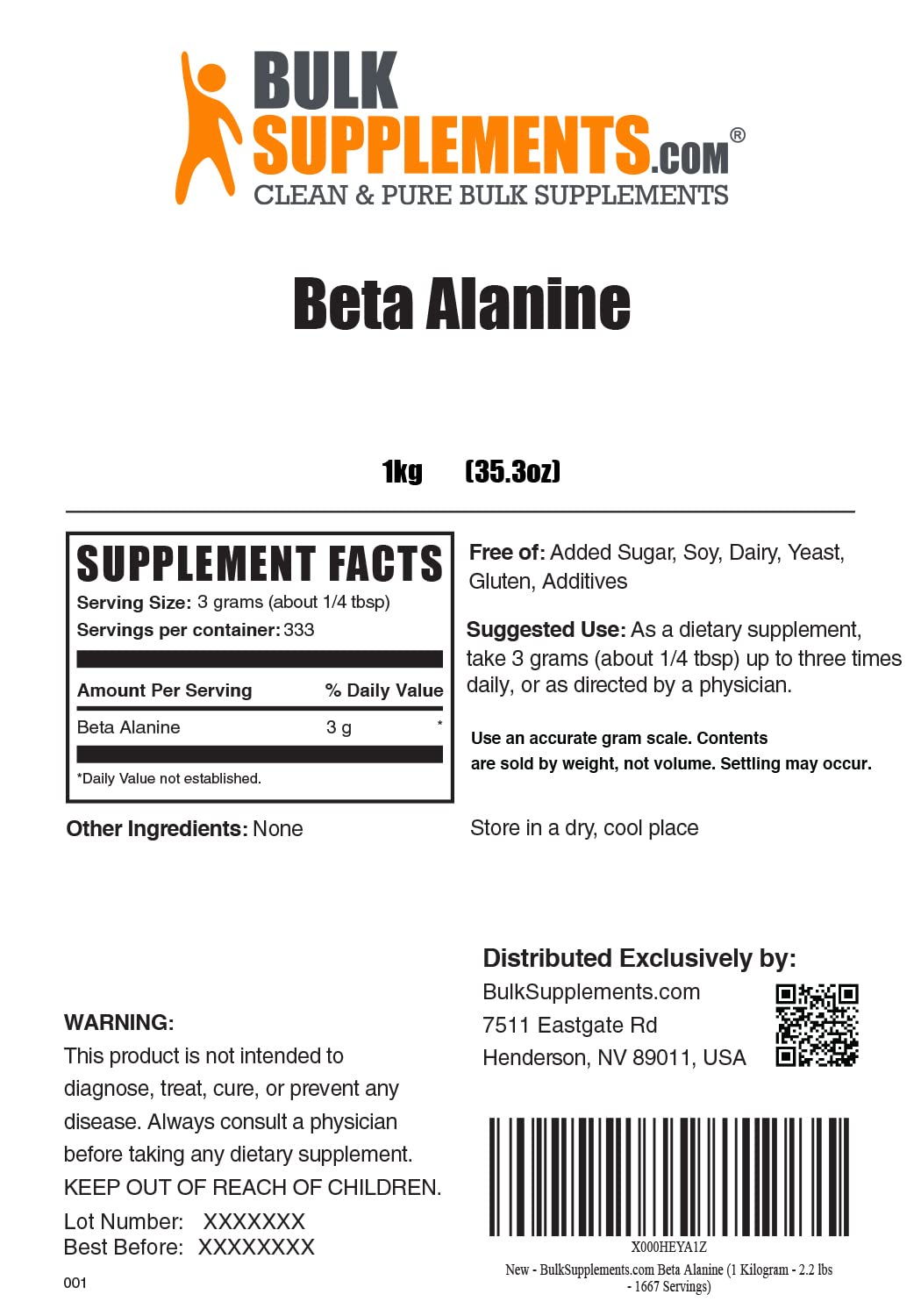 BULKSUPPLEMENTS.COM L-Citrulline Malate 2:1 Powder 1KG with, Beta Alanine Powder BULKSUPPLEMENTS.COM Au supplements