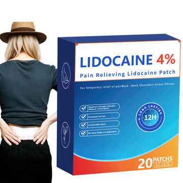 AROSLU 4% Lidocaine Maximum Strength Pain Relief Patches | Muscle & Joint Relief for Neck, Back, Knee, Shoulders | 12 Hour Long Lasting | 20 Count AROSLU Au supplements