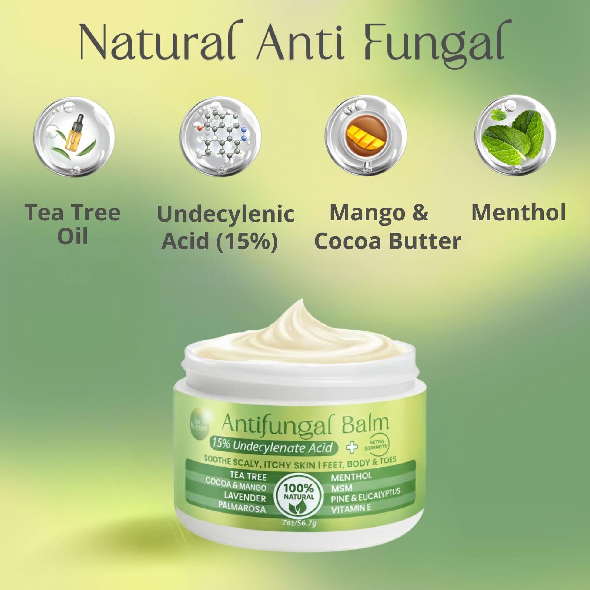 PURPLE CANYON Anti Fungal Balm with 15% Undecylenic Acid – Antifungal for Athletes Foot, Jock Itch & Ringworm – Tea Tree, Menthol & Essential Oils PURPLE CANYON Au supplements