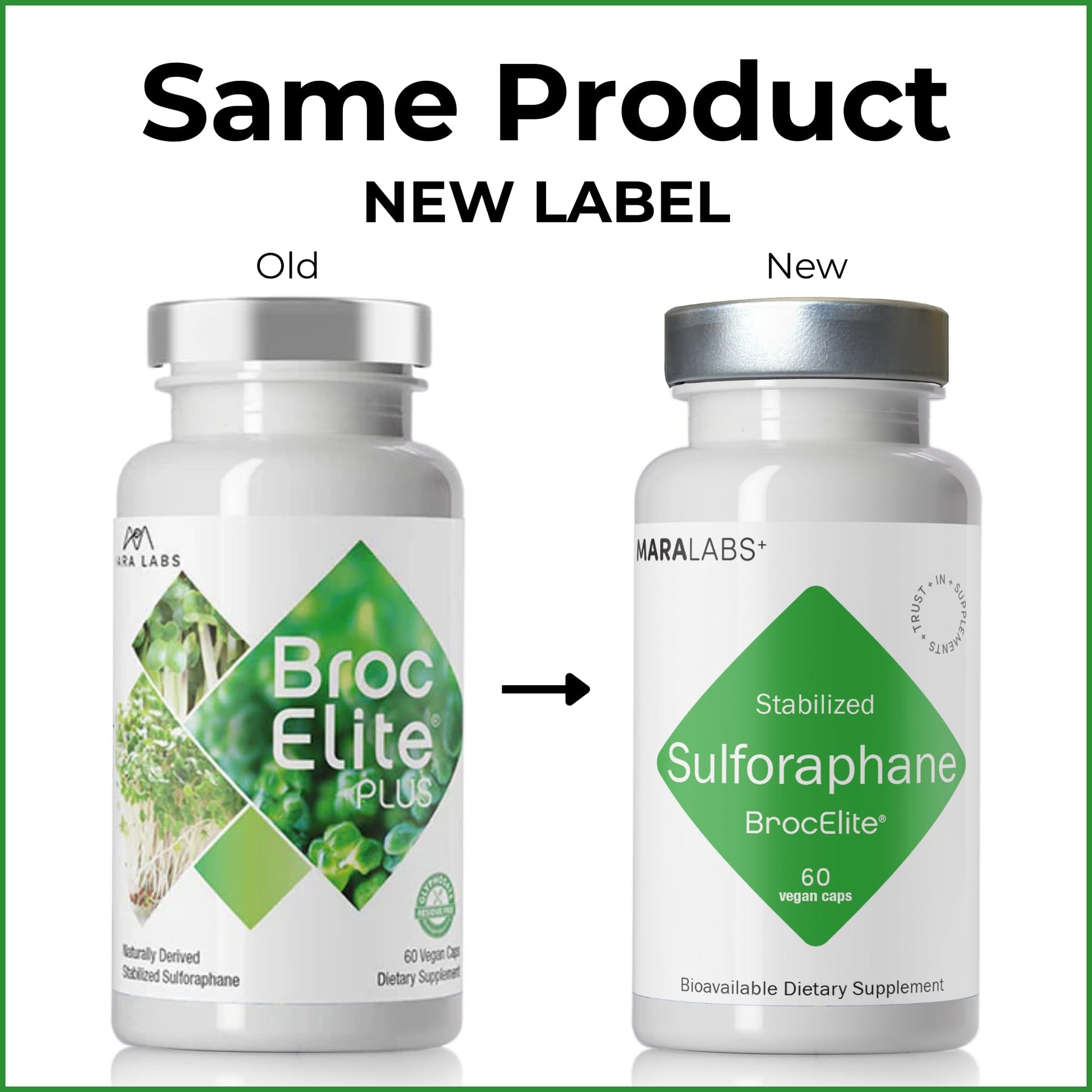 BrocElite Mara Labs Plus | Stabilized Broccoli Sulforaphane Supplement | Glyphosate Residue Free Certified – Third-Party Tested | 60 Vegan Capsules BrocElite Au supplements