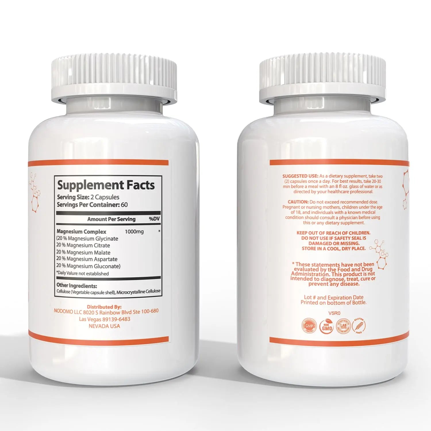 HARMONIFY Magnesium Glycinate Citrate Malate Aspartate Gluconate, 5 in 1 Formula, 120 Purified Veggie Capsule, 1000 mg, Gluten Free, Non-GMO, 60 Days Serving HARMONIFY Au supplements