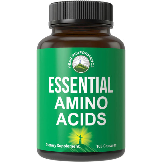 All 9 Essential Amino Acids Supplement. Capsules with 3X More Leucine for Muscle Recovery, Growth. EAA Supplement Better Than BCAA / BCAAS Branched Chain Aminos Acid. Peak PerformanceAU supplements