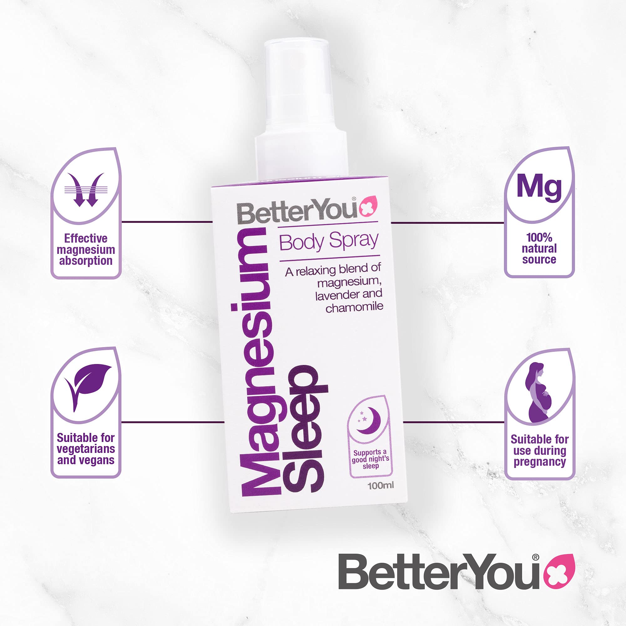 BetterYou Magnesium Sleep Body Spray, Made with Zechstein Magnesium Chloride BetterYou Au supplements