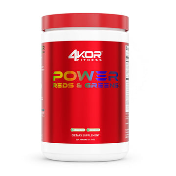 4KOR Fitness Power Reds & Greens: an Energizing Greens Drink Made up of Antioxidant-Rich Superfoods, Gluten-Free and Vegetarian, 30 Servings (1 Bottle) 4KOR Fitness Au supplements