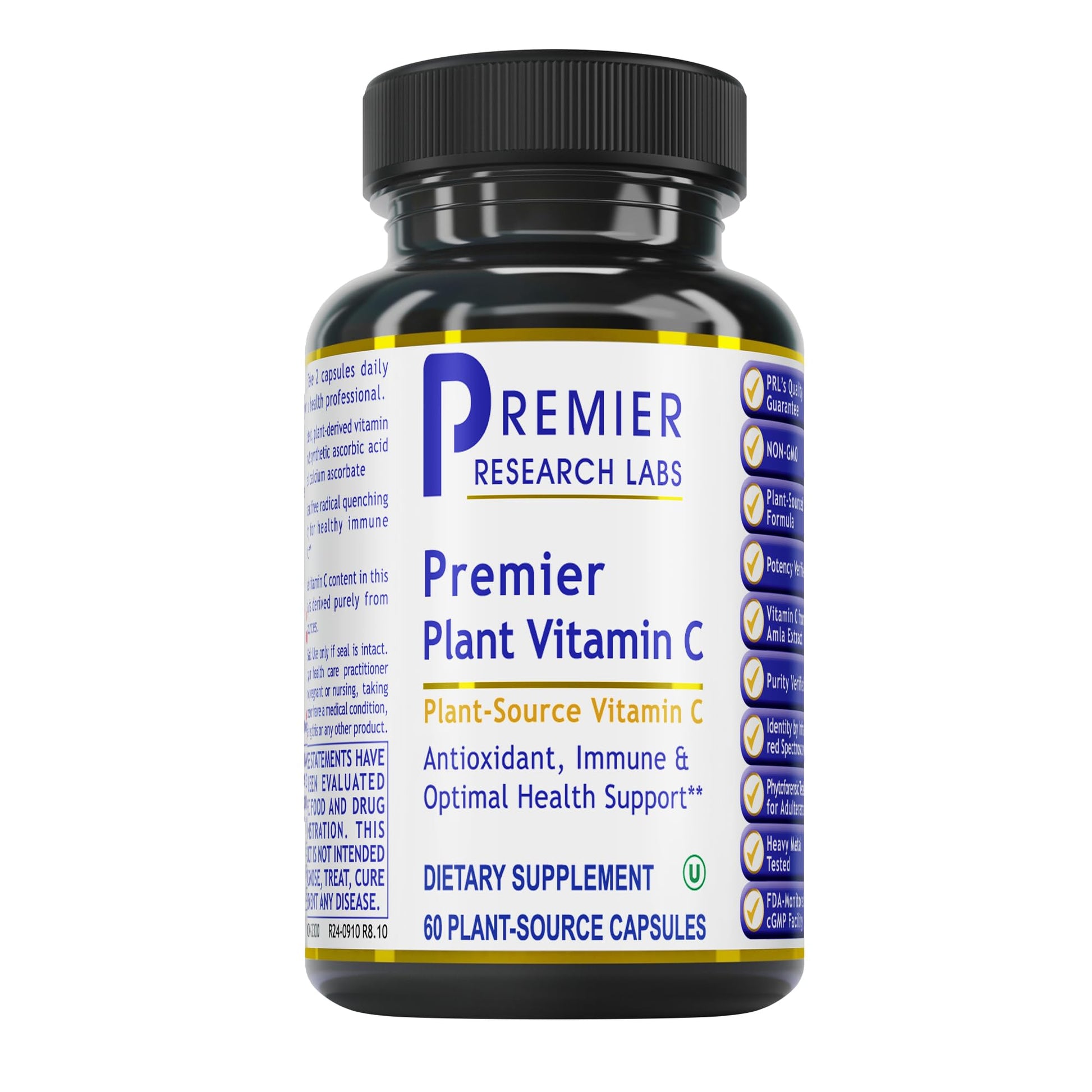 Premier Research Labs Vitamin C Supplement - Natural Vitamin C, Whole Food Vitamin C, Essential C Complex, Pure with Bioflavonoids & Organic Ingredients - 60 Vegetarian Capsules Premier Research Labs Au supplements