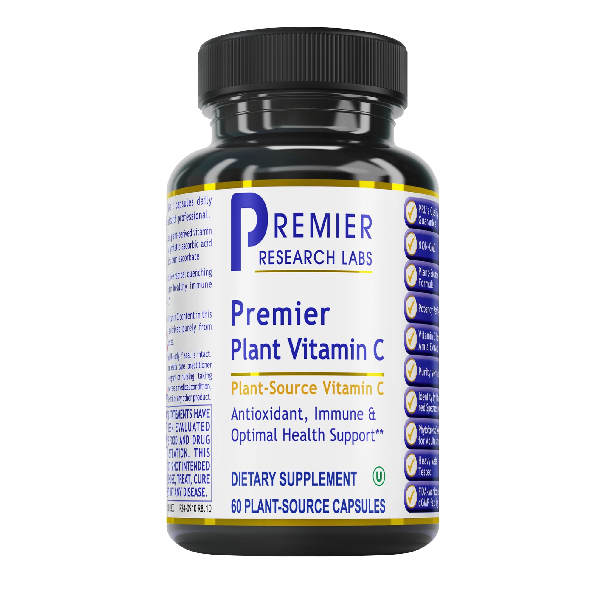 Premier Research Labs Vitamin C Supplement - Natural Vitamin C, Whole Food Vitamin C, Essential C Complex, Pure with Bioflavonoids & Organic Ingredients - 60 Vegetarian Capsules Premier Research Labs Au supplements