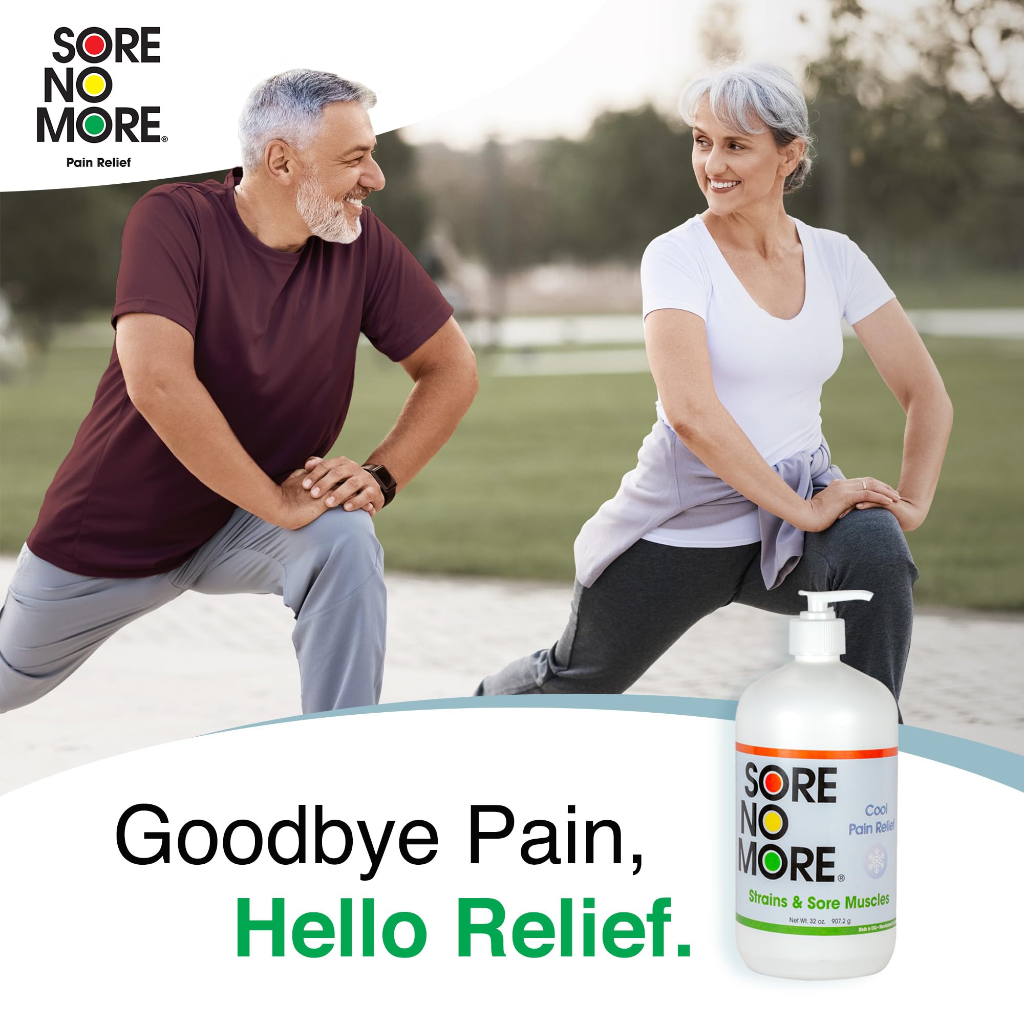 Sore No More Cool Relieving Gel for Aches & Pains in Muscles & Joints associated with Strains, Bruises & Sprains | Absorbs Quickly with a Refreshing Lemon Aroma | 32 oz Bottle with Pump Sore No More Au supplements