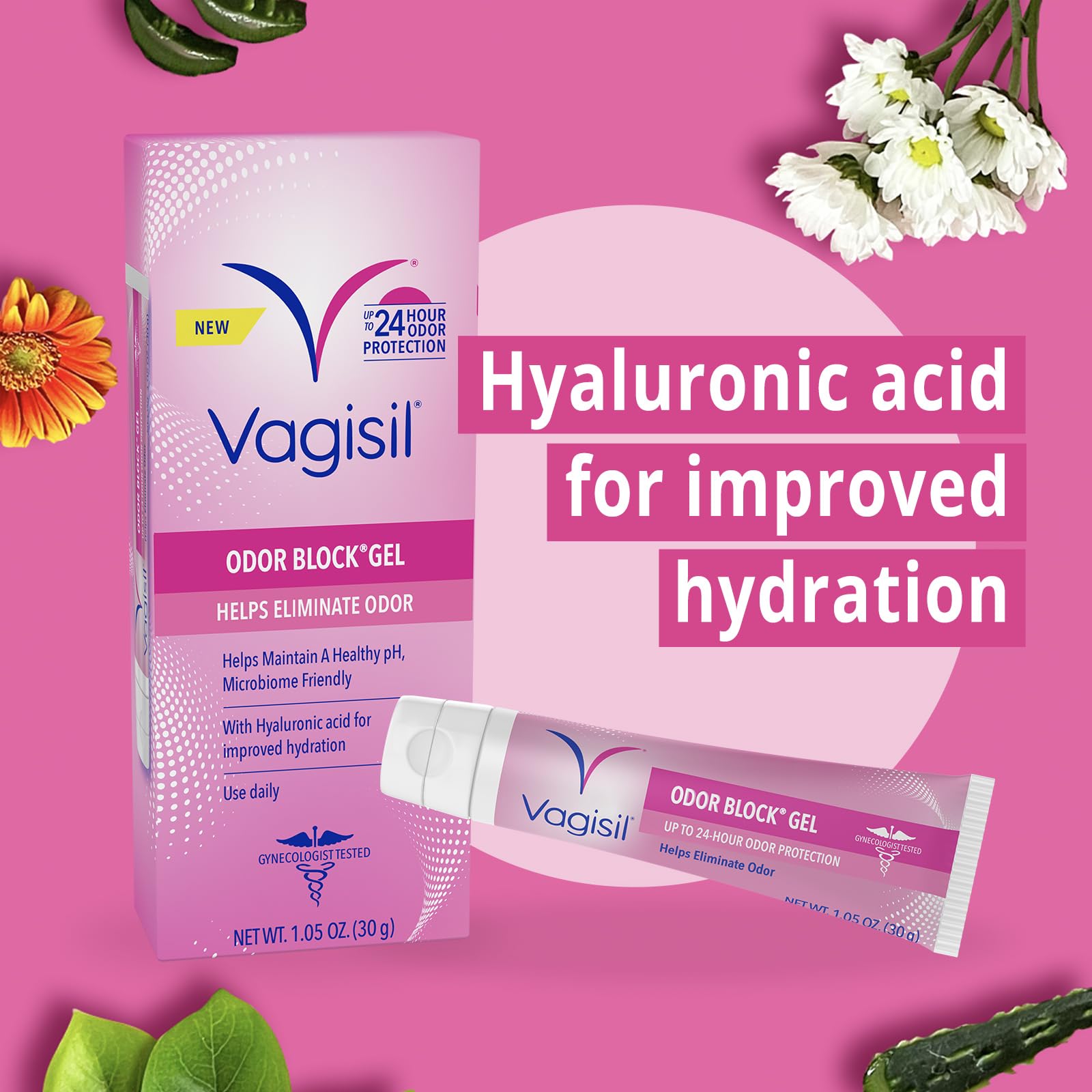Vagisil Odor Block Gel with Hyaluronic Acid for Vaginal Health, Gynecologist Tested Vagisil Au supplements