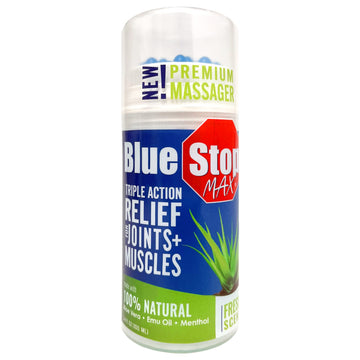 Blue Stop Max Applicator: Fast-Acting Massage Applicator for Sports Cream, Elbow Relief, Performance Roll On for Muscle & Joint Soreness - Convenient Relief for Active Individuals, 1 Pack of 3.4 Oz Blue Stop Max Au supplements