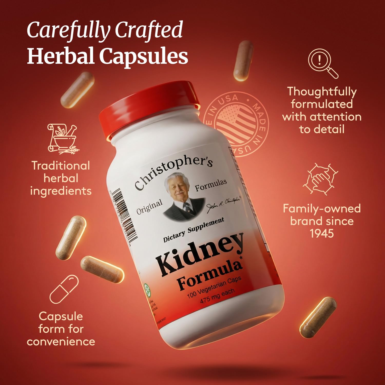 Christopher's Original Formulas Kidney Formula - Kidney Cleanse Detox & Repair Formula - Herbal Blend for Kidney Support Christopher's Original Formulas Au supplements