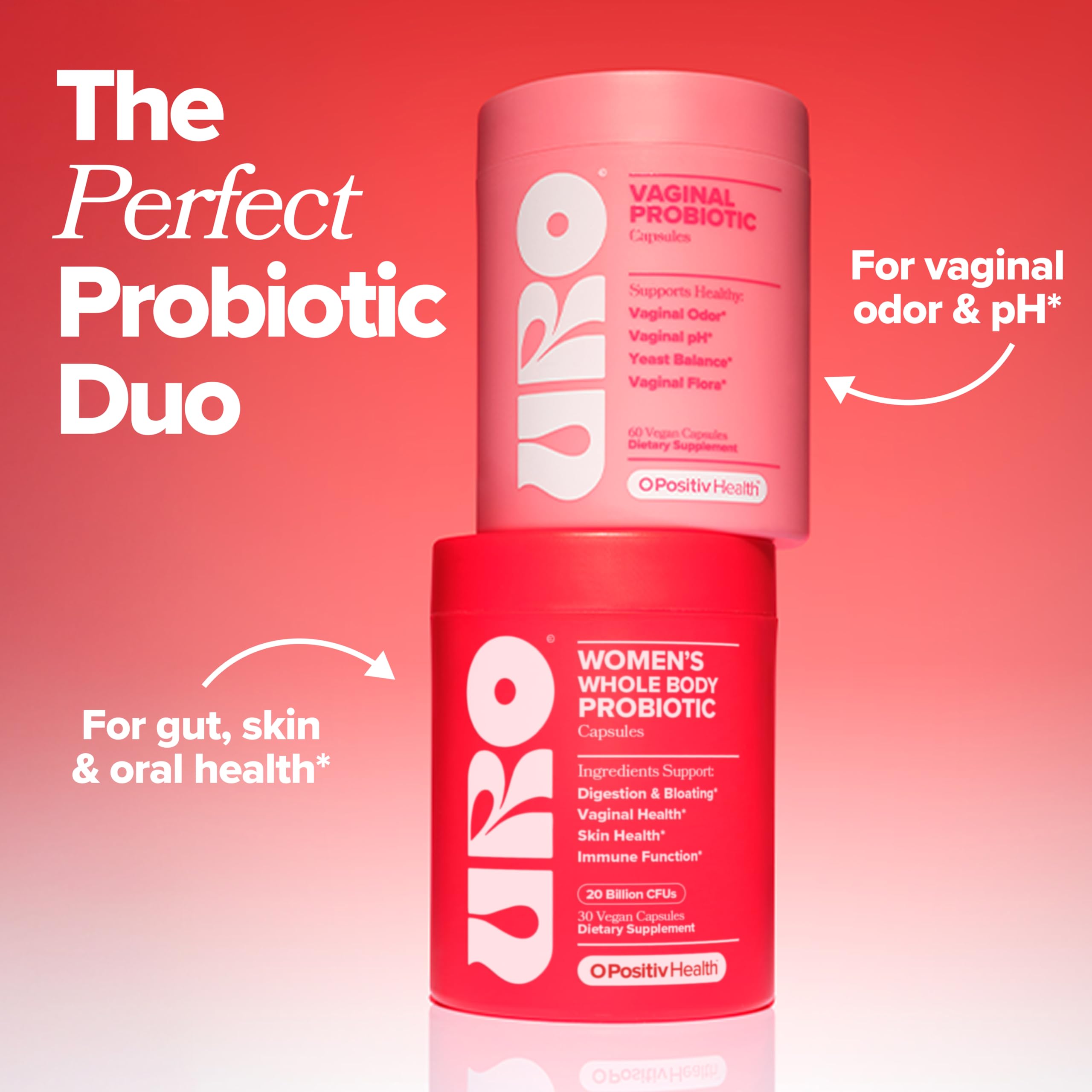 O Positiv URO Women’s Probiotic – All-in-one Probiotic for Women - Vaginal, Gut, Skin, and Oral Microbiome Health – 20B+ CFUs, Licorice Root, Dandelion – Non-GMO, Vegan, Gluten-Free – 30 Capsules O Positiv Au supplements
