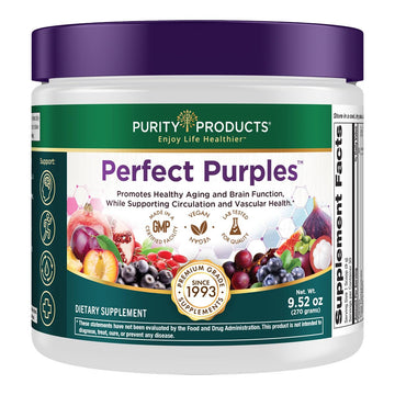 Purity Products Perfect Purples Powder Phytonutrient Rich, Healthy Aging Super Formula - Support Total Body Health - High ORAC Power - P40p Pomegranate Extract w/ 40% Punicosides - 30 Day Supply Purity Products Au supplements