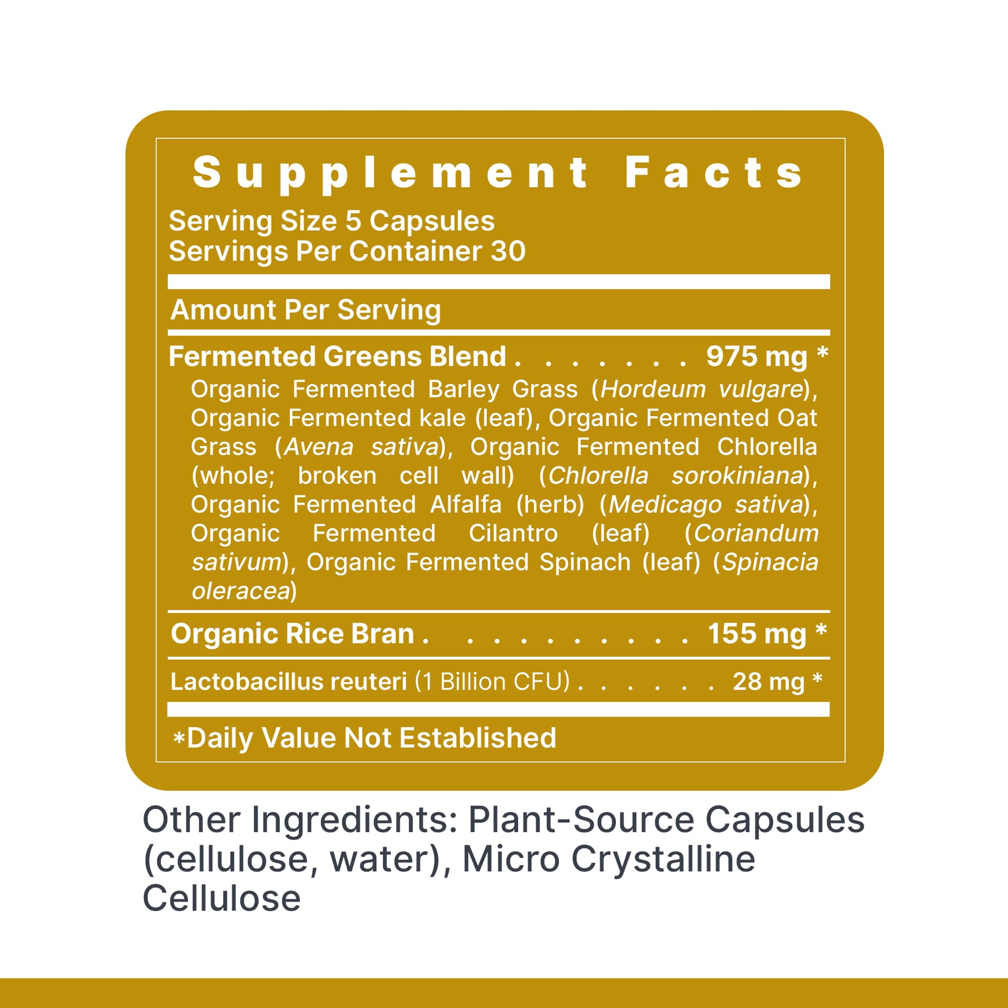 Premier Research Labs Probiotic Fermented Greens - Super Greens Supplement, Superfood Blend, Organic Vitamins with Probiotic - Daily Greens with Spinach, Chlorella, & More - 150 Powder Filled Capsules Premier Research Labs Au supplements