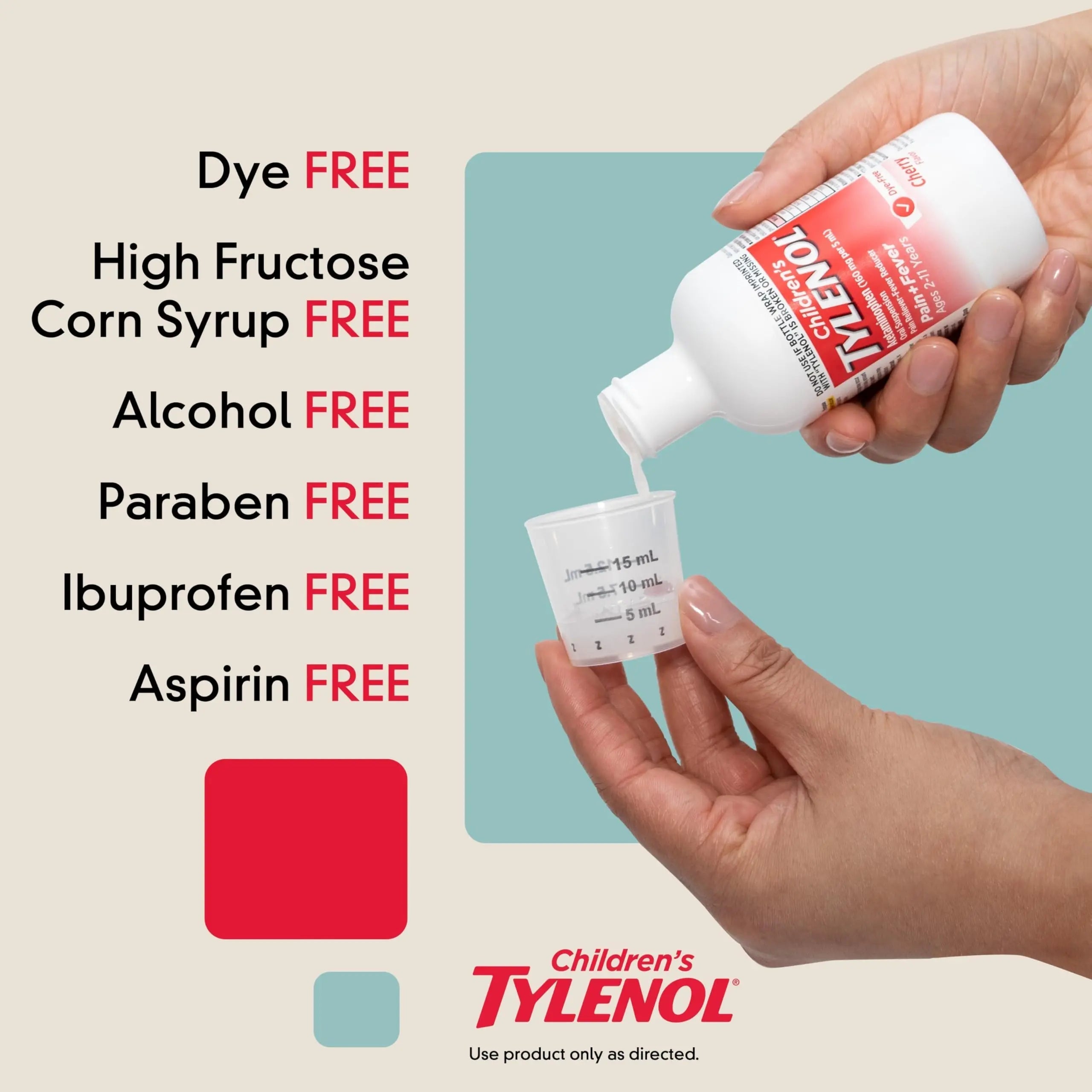 Children's Tylenol Liquid Pain Relief & Fever Medicine, Oral Suspension, Dye-Free, Acetaminophen, No Aspirin, No Ibuprofen, No High Fructose Corn Syrup; Cherry Flavor, 8 fl. oz.; Pack of 1 Tylenol Au supplements