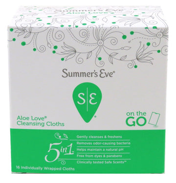 Summers Eve Cleansing Cloths 16 Count Aloe Love (3 Pack) Summer's Eve Au supplements