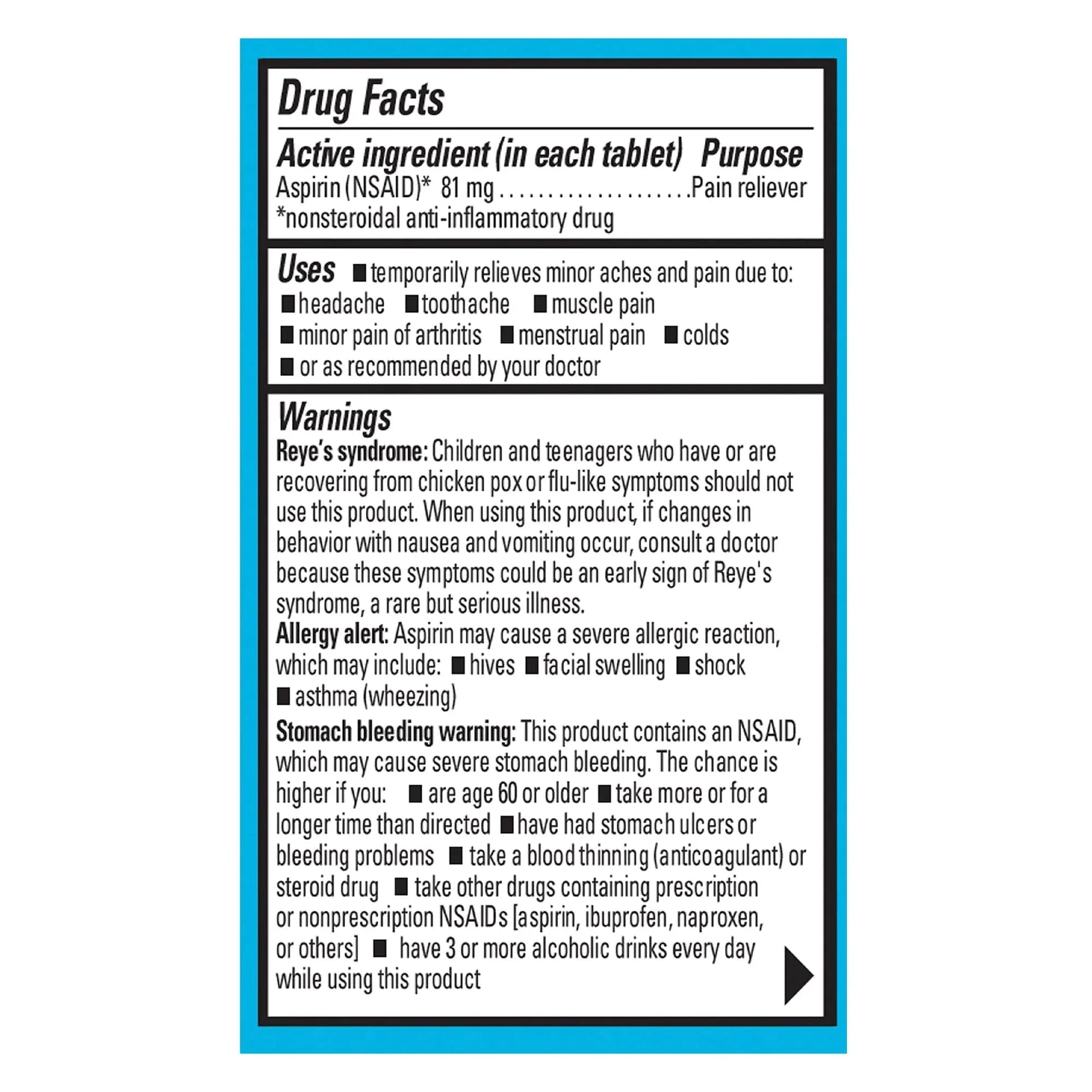 Ecotrin Safety Coated Aspirin Pain Reliever Tablets, Low Strength, NSAID 81mg, 45 ct (Pack of 3) Ecotrin Au supplements