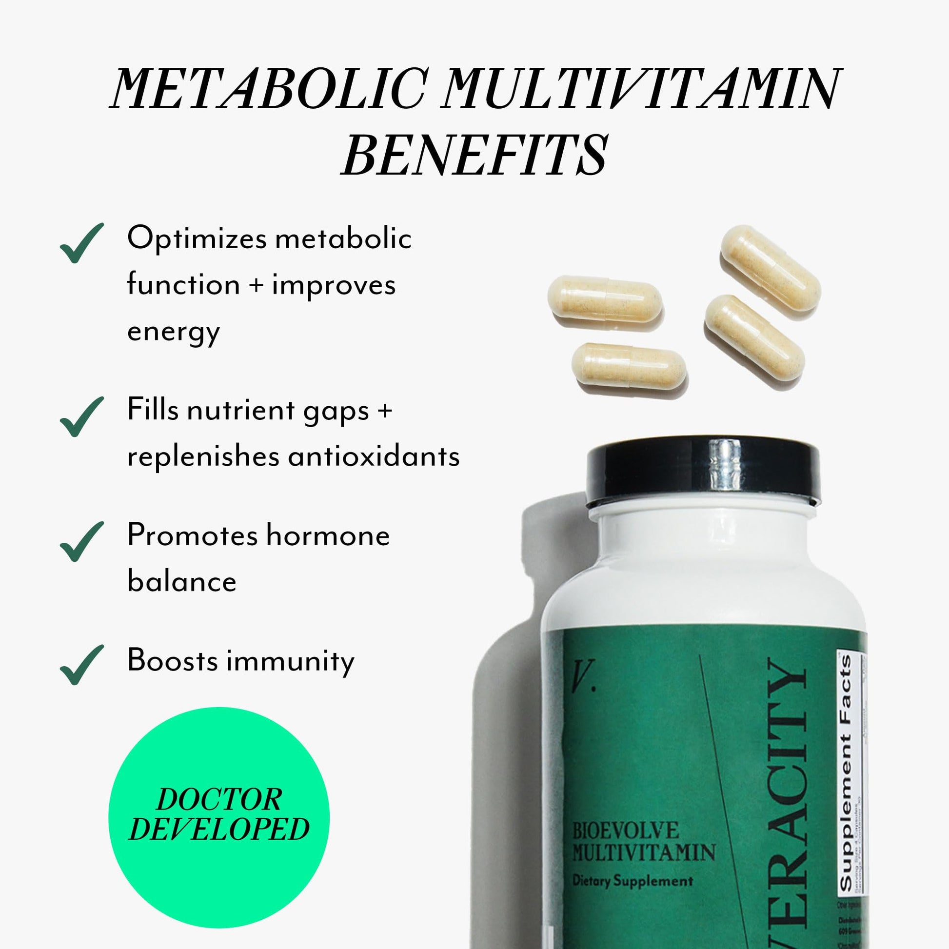 Veracity Multivitamin for Women - Vitamin B Complex, Magnesium, Calcium, Essential Vitamins Supplement, Trace Minerals for Metabolism, Energy, Immune Support & Cellular Detox VERACITY SELFCARE Au supplements