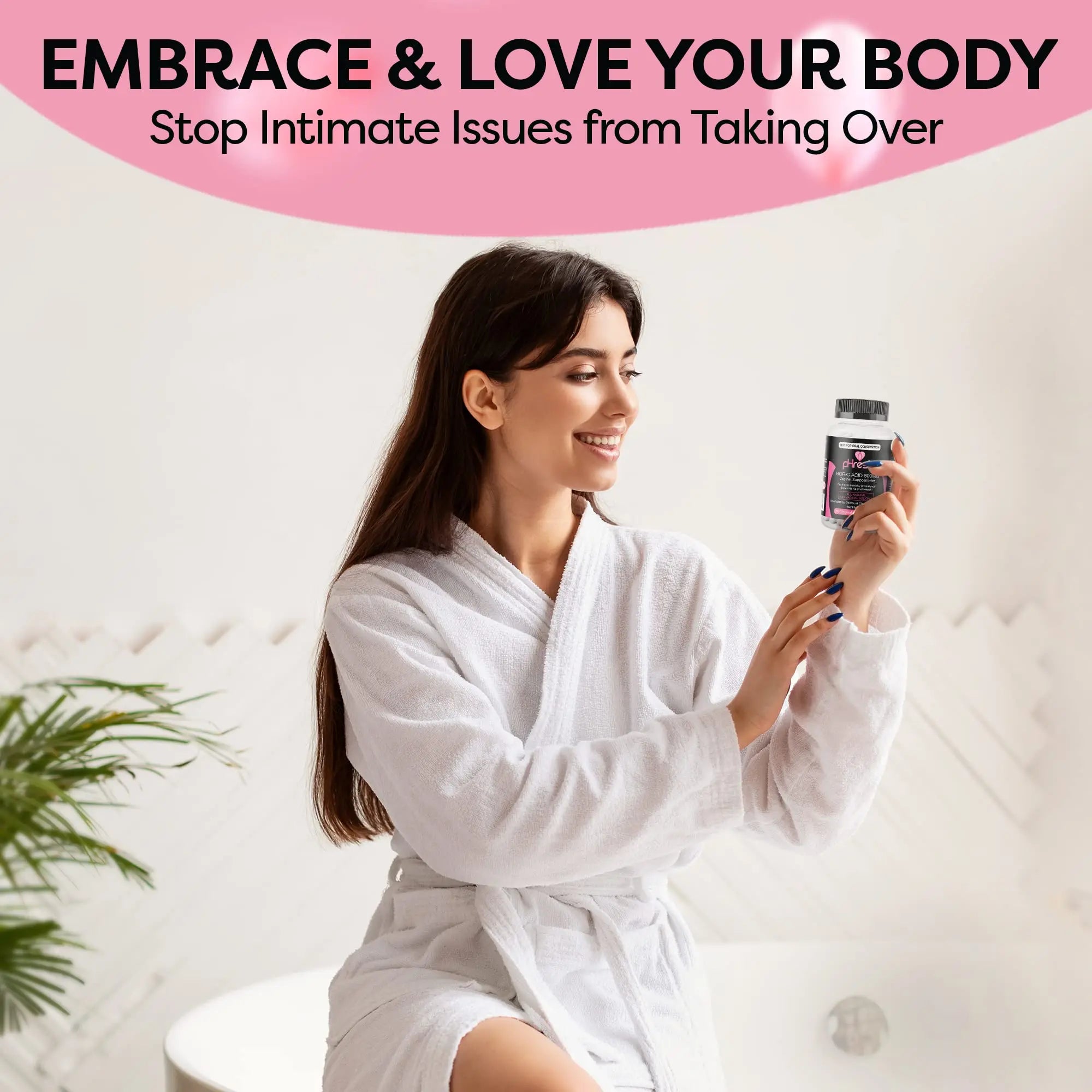 ACE NUTRITION pHresh Boric Acid Suppositories for Women, Suppositories for Odor Use, Natural Feminine Care Supports Vaginal Health & Promotes Healthy pH Balance - Made in USA ACE NUTRITION Au supplements