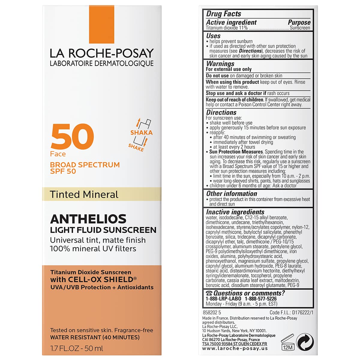 La Roche-Posay Anthelios Tinted SPF 50 Sunscreen & Toleriane Gentle La Roche-Posay Au supplements