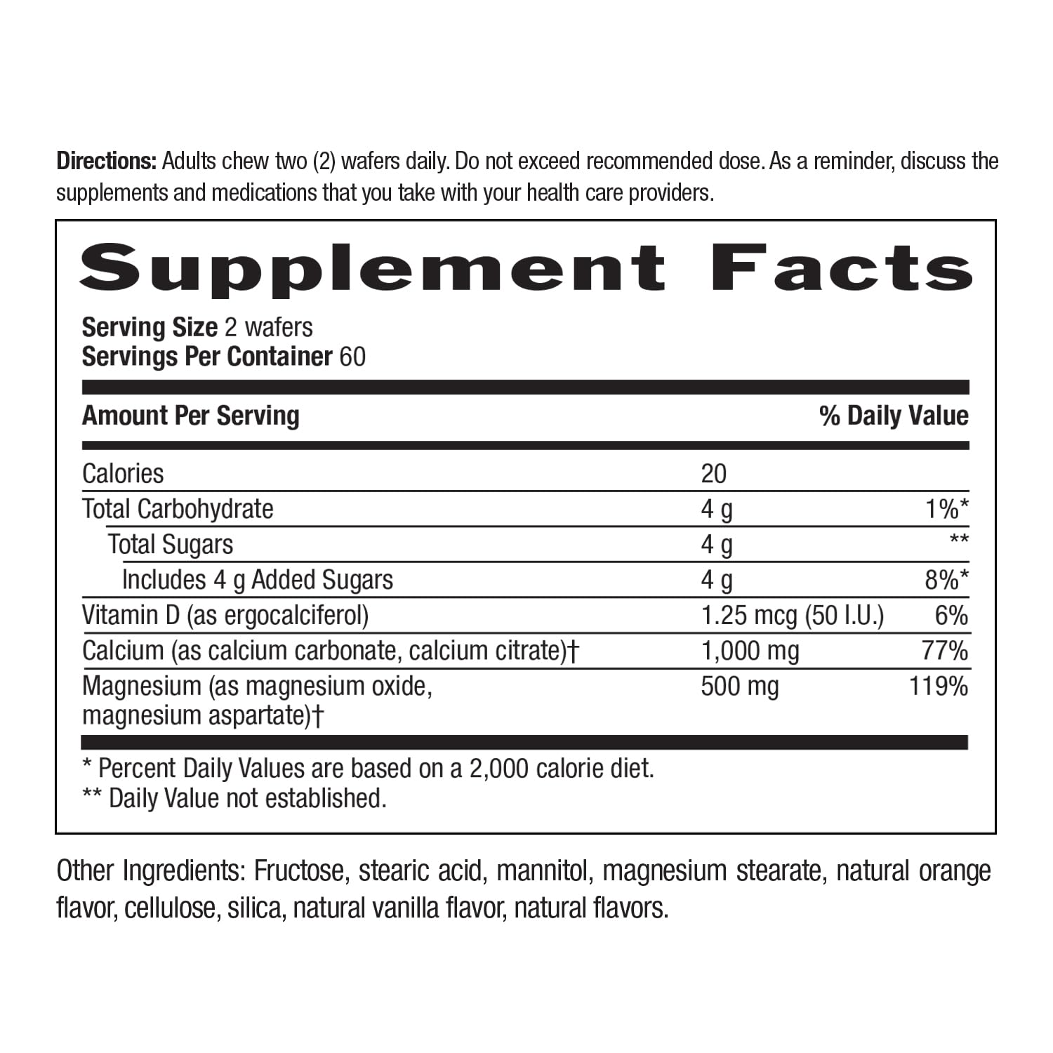 Country Life Cal-Snack - Chewable Calcium Magnesium Supplement wafers with Vitamin D3, Easy to Digest, Vanilla Orange Flavor, Dietary Supplement Country Life Au supplements
