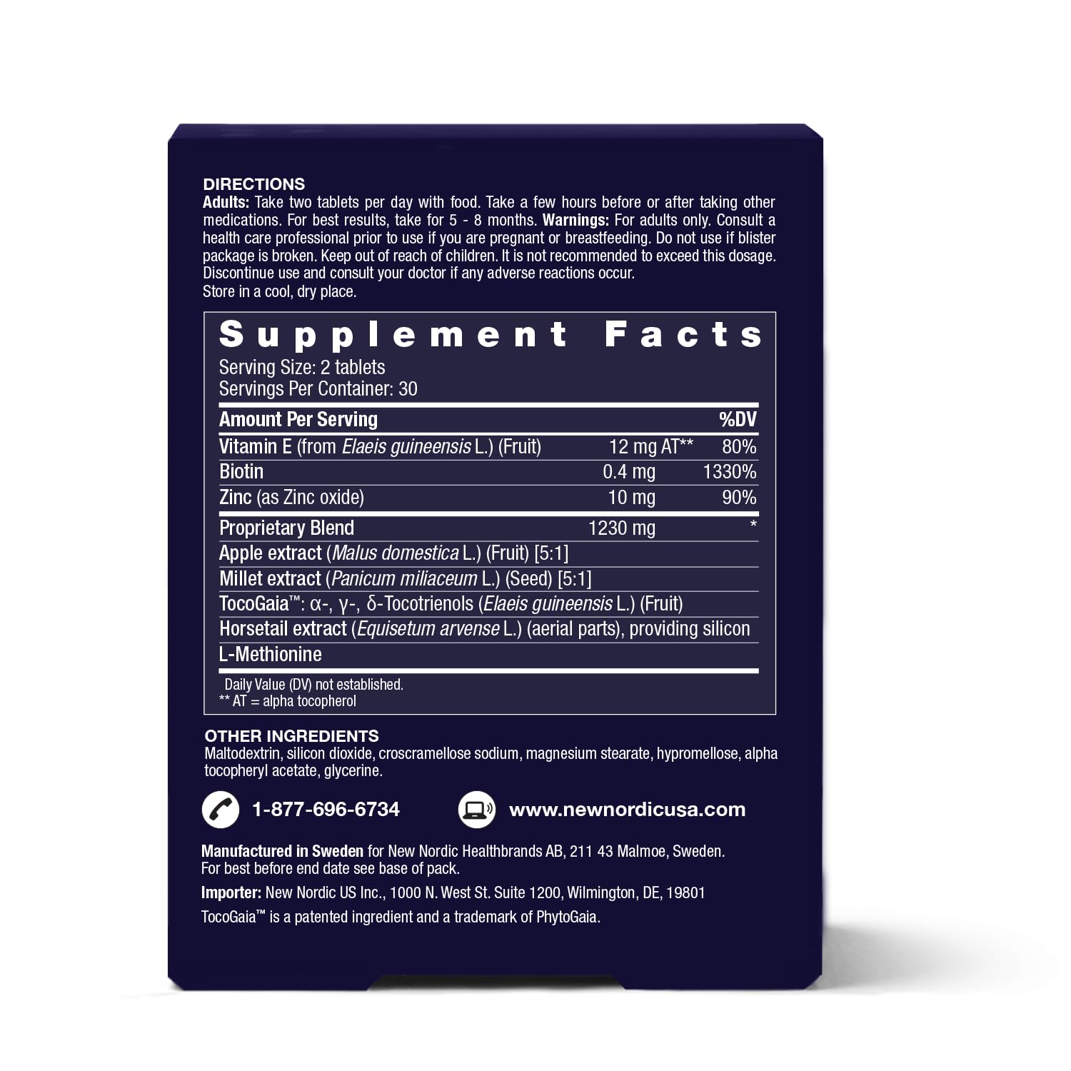 NEW NORDIC Hair & Eye Support Tablets Bundle, Hair GRO Natural Hair Growth and Blue Berry Eye Vitamin Supplements NEW NORDIC Au supplements