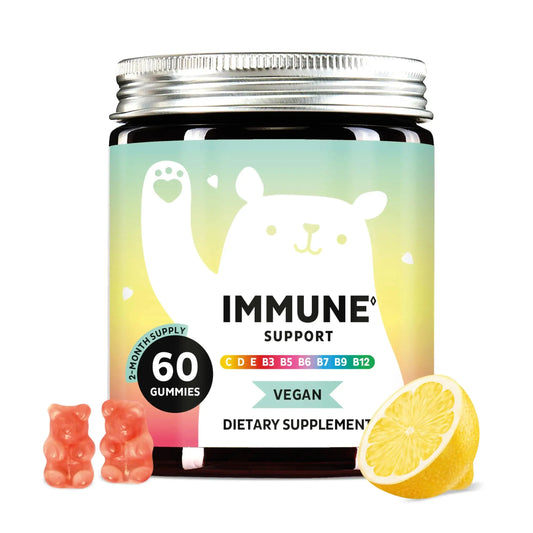 Bears with Benefits Immune Support Gummies – Vitamin C, D, B6 & B12 – Daily Immune Boost – Vegan, Naturally Flavored (60 Gummies) Bears with BenefitsAU supplements
