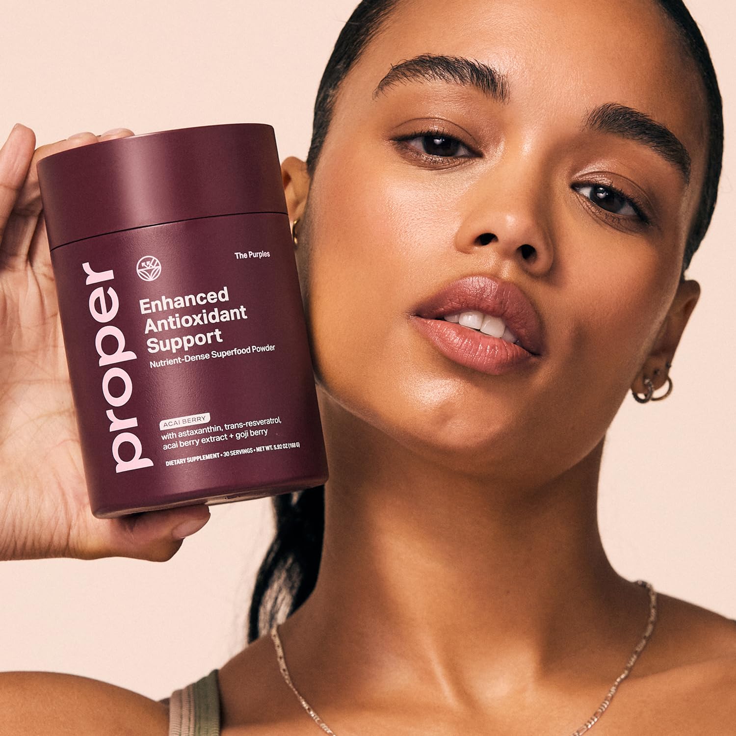 Proper, The Purples Nutrient-Dense Superfood Powder - Antioxidant Supplement and Cellular Support – Acai, Amla, Blueberry, Vitamin C, B Vitamins & More - Enhanced with Prebiotic Fiber & Probiotics Proper Au supplements