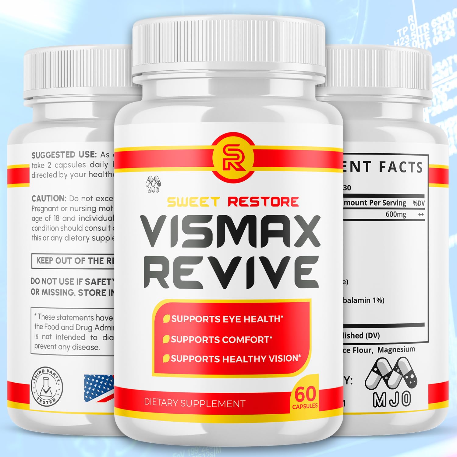 (2 Pack)Vismax Revive Capsules, Official VismaxRevive Vision Support Supplement with All Natural Ingredients, Advanced Eye Health Formula & Vision Vitamin Supporting Wellness Naturally (120 Capsules) MJO Au supplements