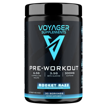 Voyager Supplements Pre-Workout Powder | Rocket Razz | Intense Pump | Maximized Voyager Supplements Au supplements