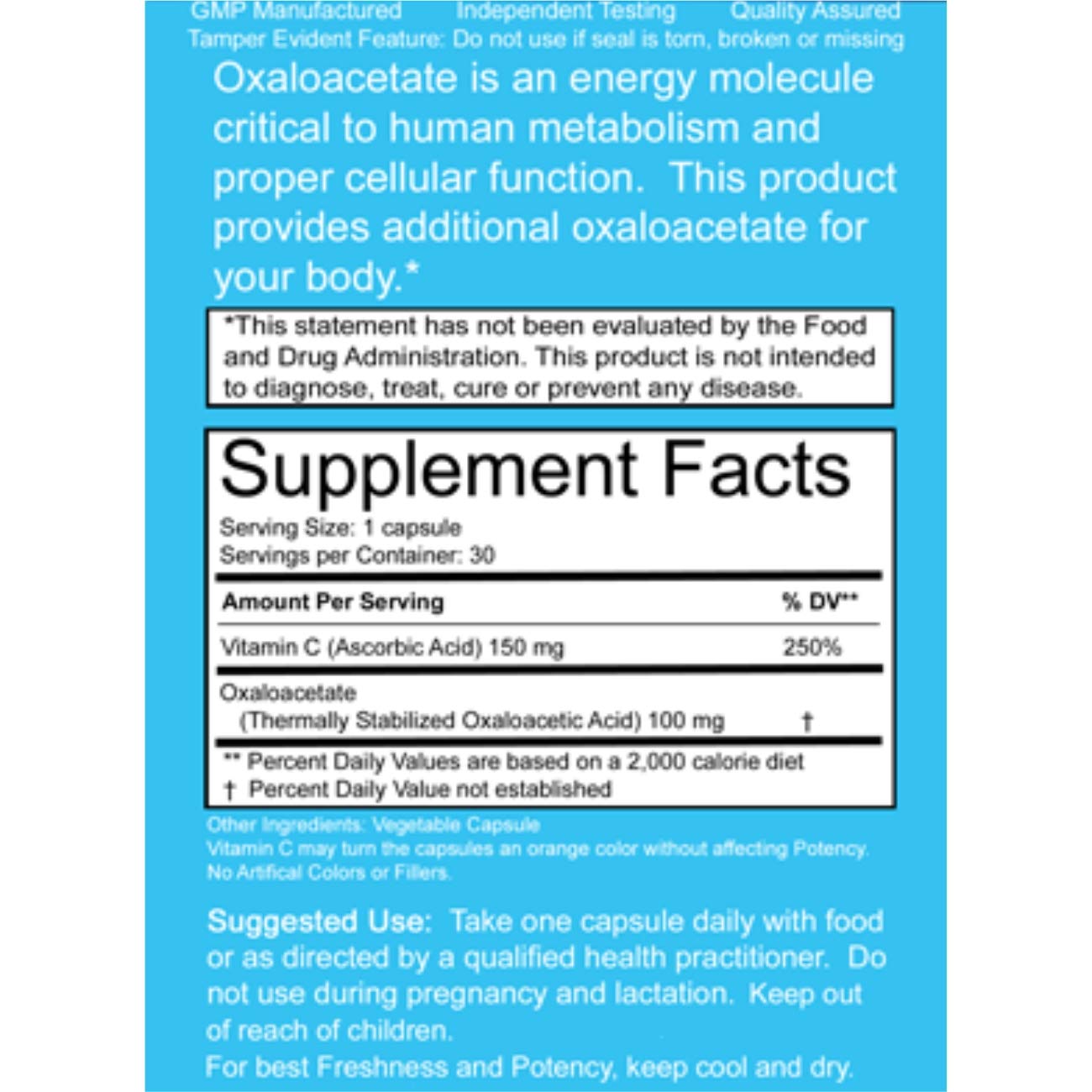 Benagene Oxaloacetate Supplement - Supports Cellular Energy, Healthy Metabolism, & Body Regulation - Thermally Stabilized with Vitamin C - Non-GMO & Vegan - Once Daily (90 Servings) Benagene Au supplements