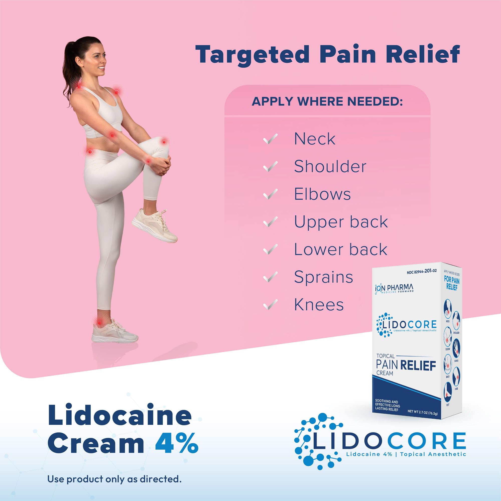 Lidocore Pain Relief Cream with 4% Lidocaine | Maximum Strength OTC | Safe & Compliant formula | Minor cuts, scrapes, insect bites, cold sores | Non-Greasy, Odor-free, Fragrance-Free | 2.7 oz (76.5 g) Lidocore Au supplements
