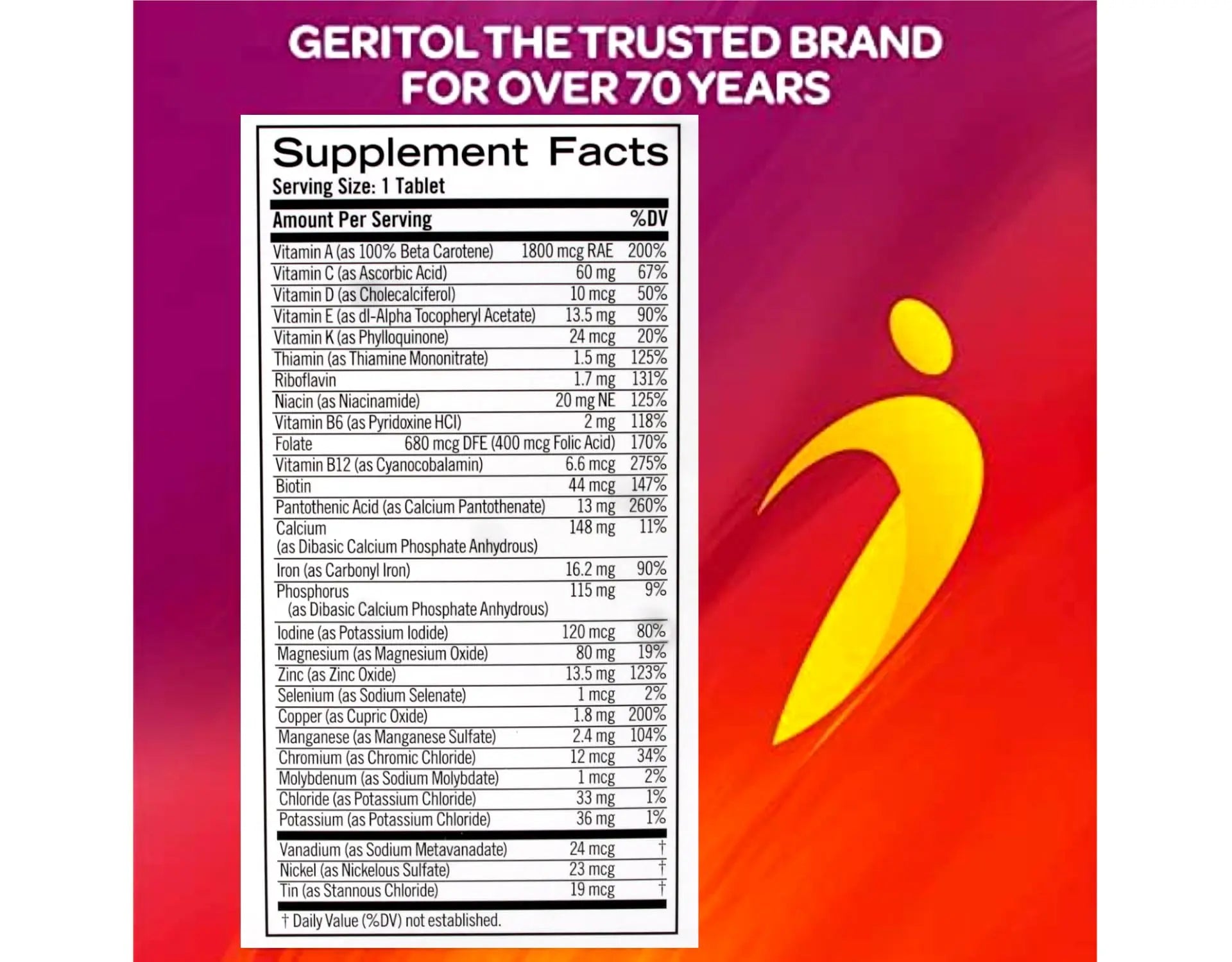 Geritol Complete Tablets 100 Tablets Geritol Au supplements