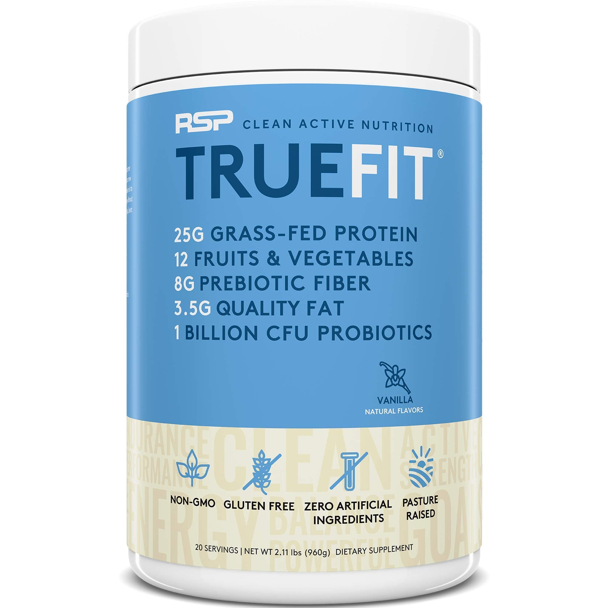 RSP NUTRITION AminoLean Pre Workout Energy (Blue Raspberry 30 Servings) with TrueFit RSP NUTRITION Au supplements