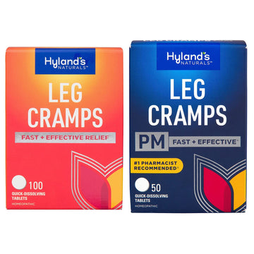 Bundle of Hyland's Leg Cramps Tablets, 100 Count and Leg Cramps PM Nighttime Formula, Natural Relief of Calf, Foot and Leg Cramps, 50 Count Hyland's Au supplements