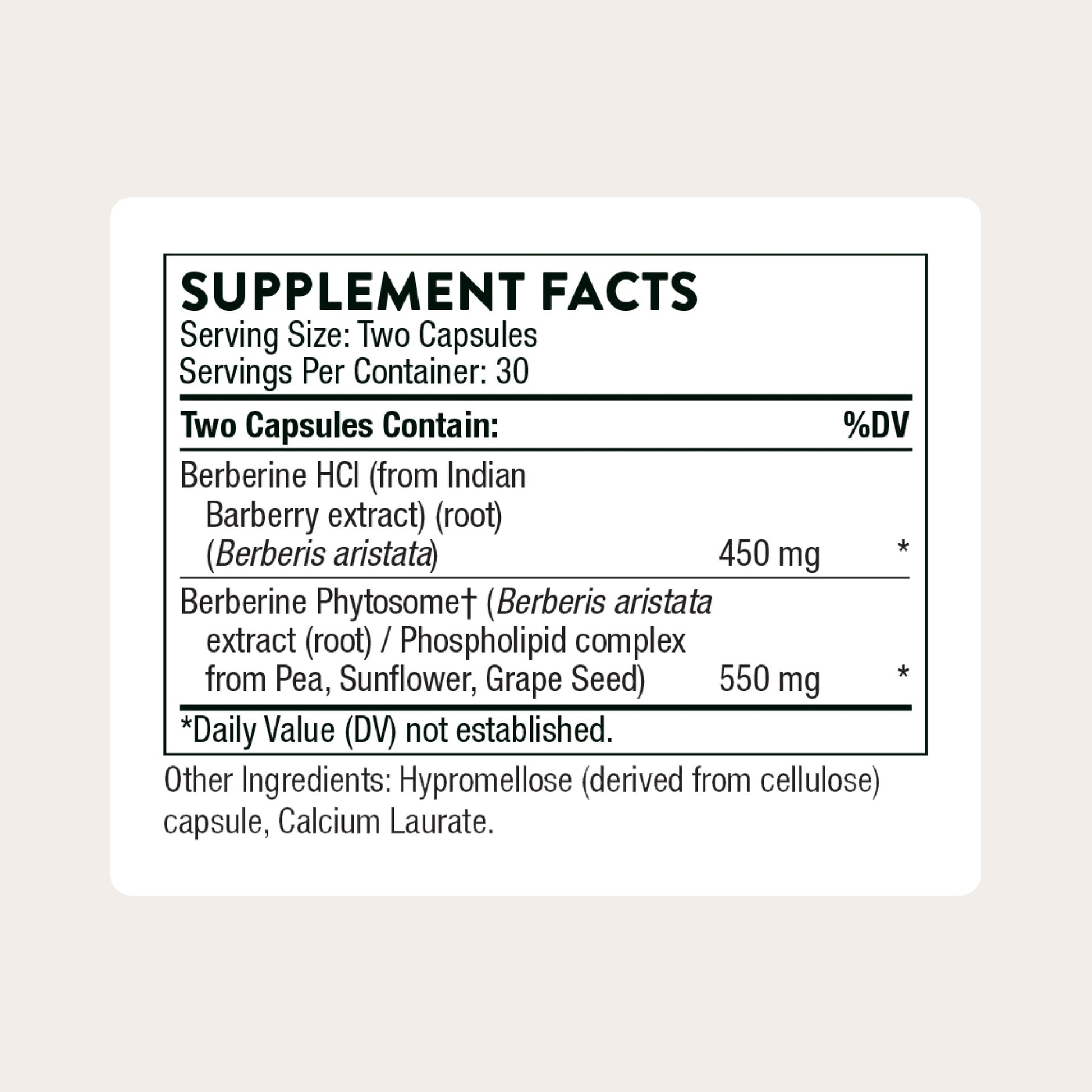 THORNE - Berberine - Dual Action Formula with Phytosome Plus Botanical Extract - Support Heart Health, Immune System, Healthy GI & Cholesterol* - Gluten-Free - 30 Servings THORNE Au supplements