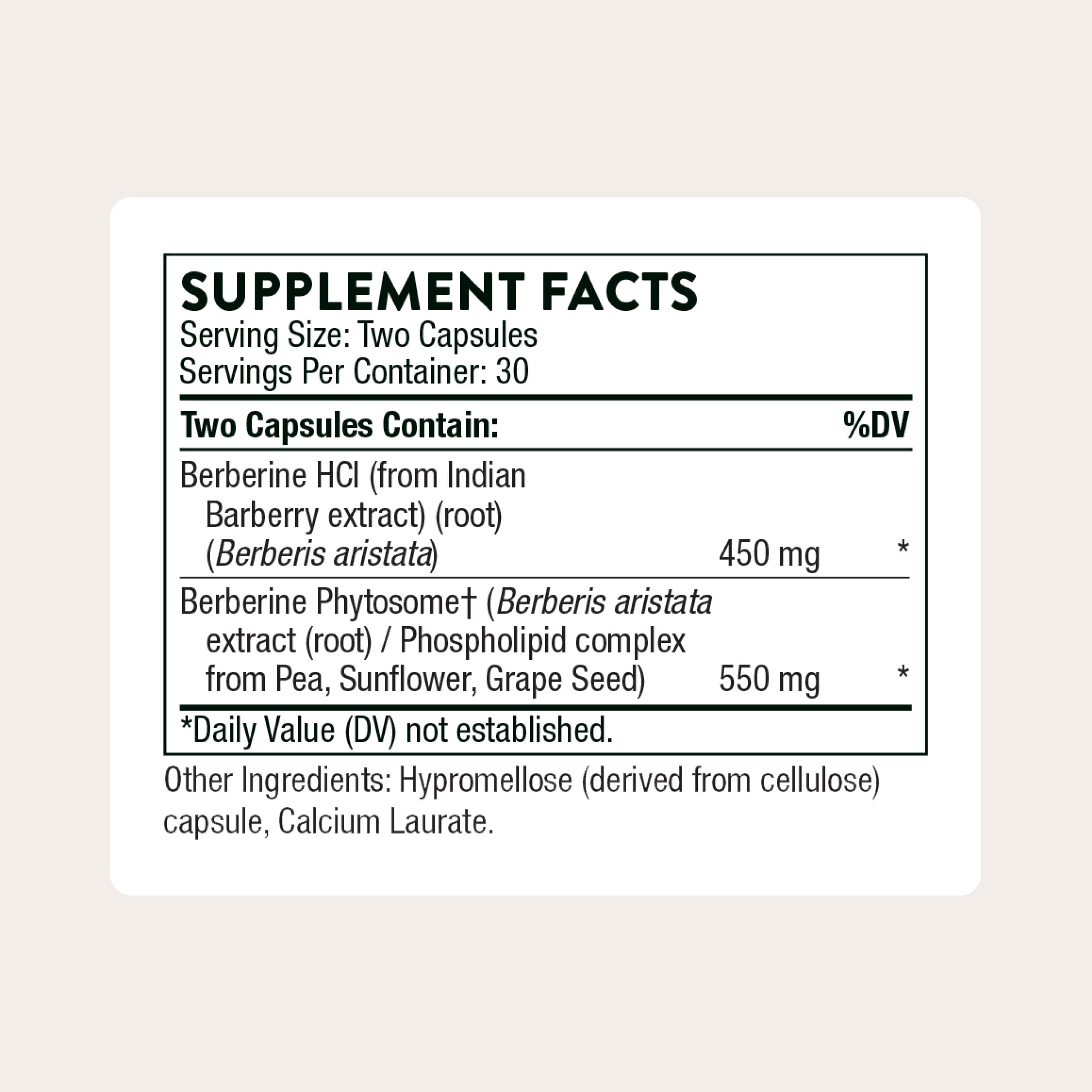 THORNE - Berberine - Dual Action Formula with Phytosome Plus Botanical Extract - Support Heart Health, Immune System, Healthy GI & Cholesterol* - Gluten-Free - 30 Servings THORNE Au supplements