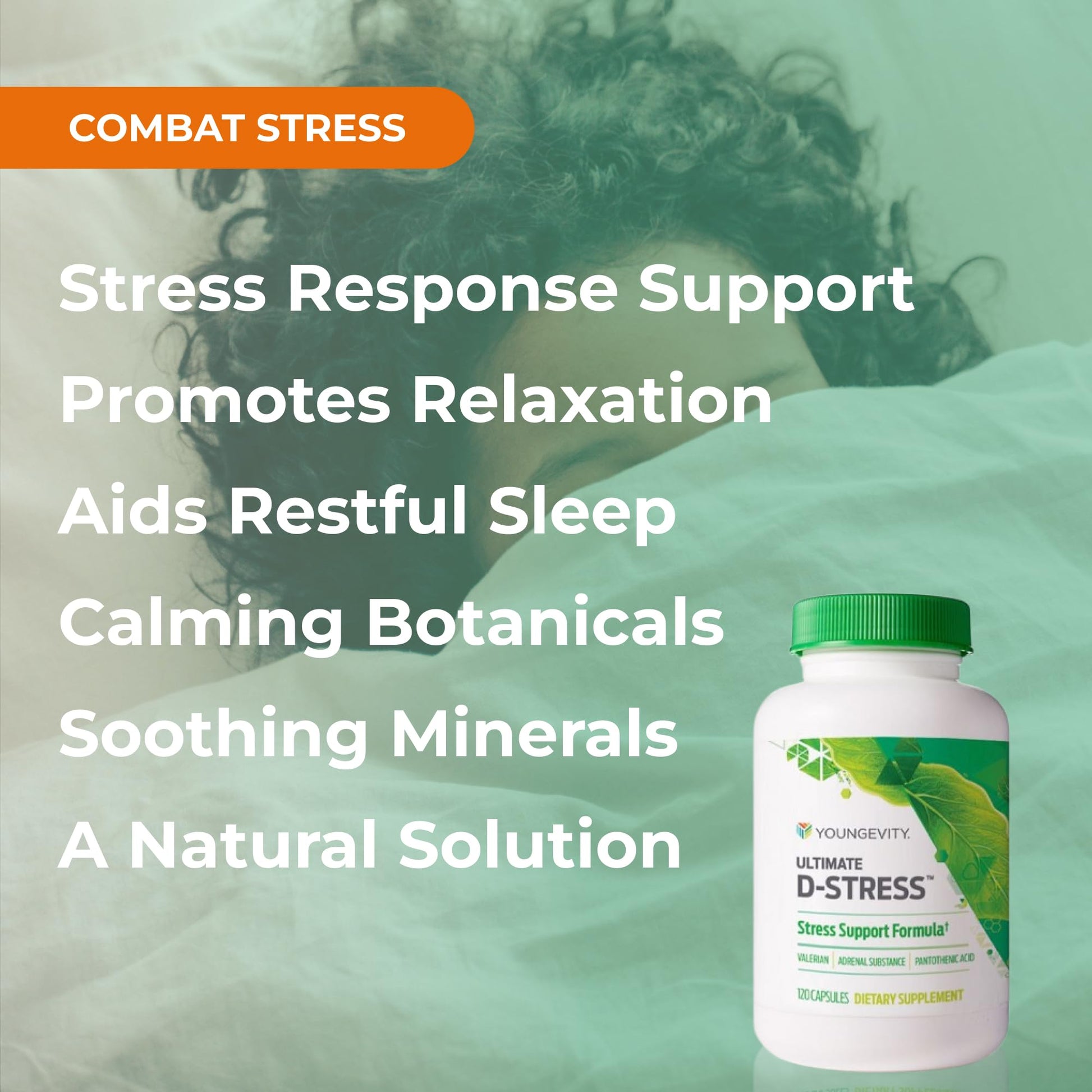 Youngevity Ultimate D-Stress™ – Natural Stress Relief Supplement with Magnesium, Valerian Root Extract, and B Vitamins – Supports Adrenal Health and Nervous System – 120 Capsules Youngevity Au supplements