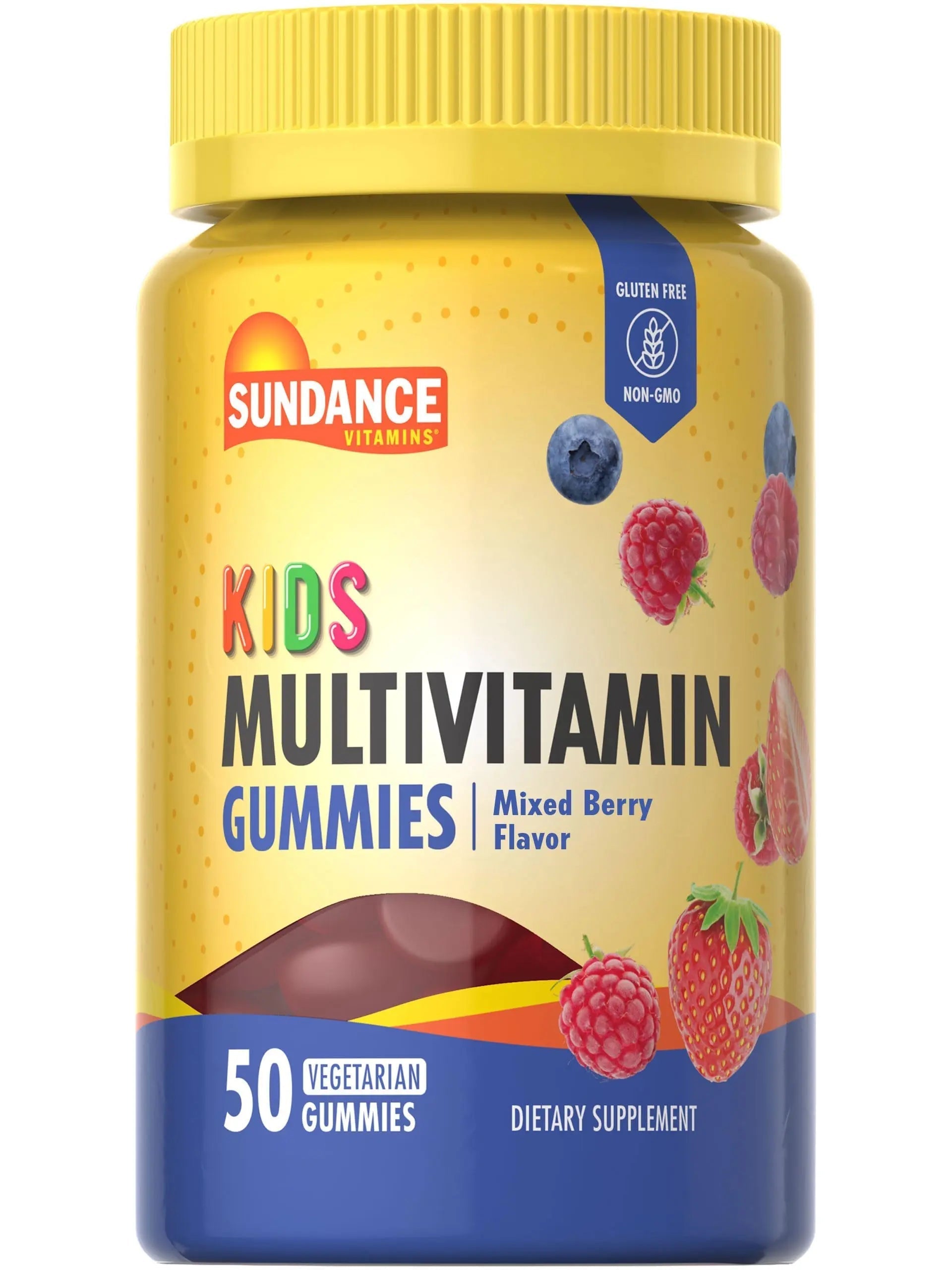 Sundance Kids Multivitamin Gummies | with Vitamins D3, C, B12, and Zinc | 50 Count | Mixed Berry Flavor | Sundance Au supplements