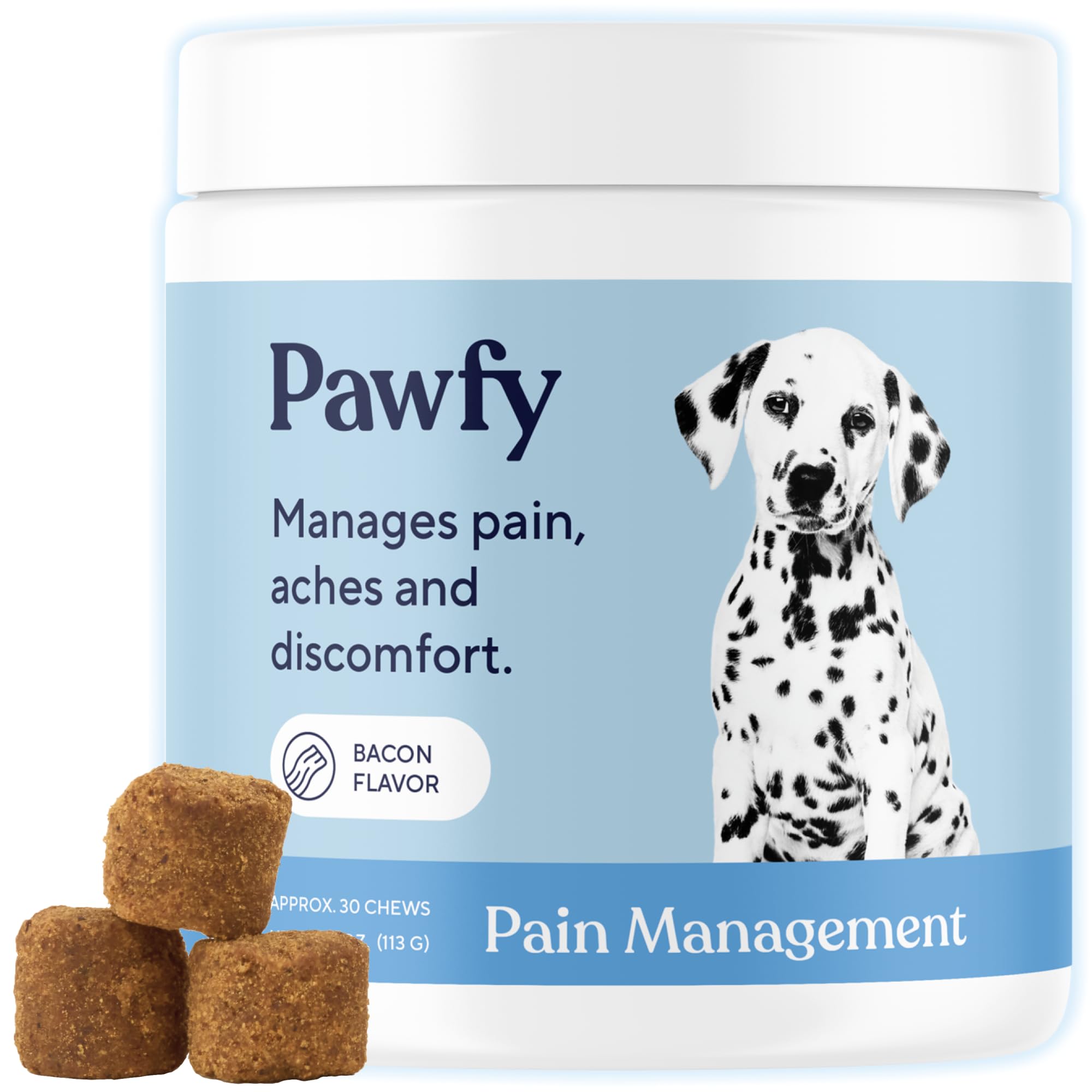 Pawfy Advanced Pain Management - Essential Vitamins & Supplements with Omega 3 |Joint Supplement for Dogs - Supports Hip & Joint Health for Small, Medium, Large Breeds | 30 Fast-Acting Chews Pawfy Au supplements