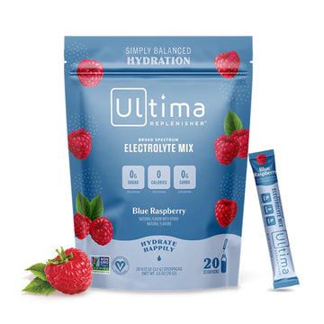 Ultima Replenisher Daily Electrolyte Drink Mix – Blue Raspberry, 20 Stickpacks – Hydration Ultima Replenisher Au supplements