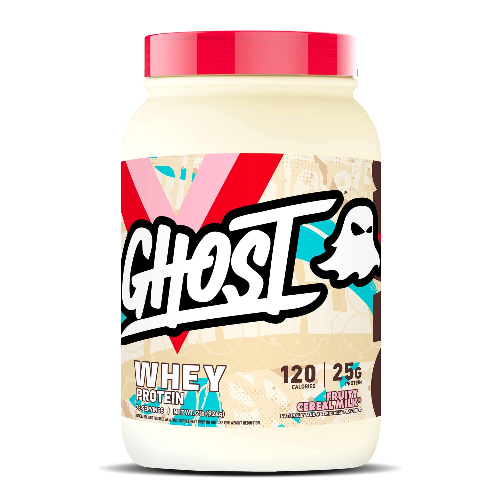 GHOST Whey Protein Powder, Fruity Cereal Milk - 2LB Tub, 25G of Protein - Flavored GHOST Au supplements