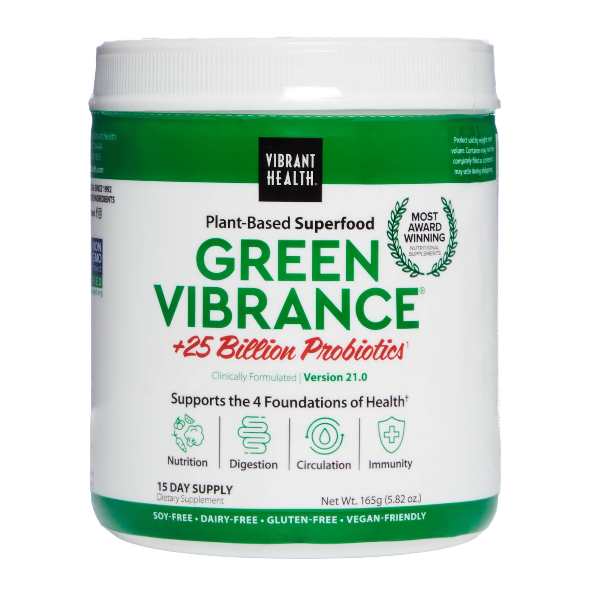 Vibrant Health, Green Vibrance, Vegan Superfood Powder, 15 Servings Vibrant Health Au supplements