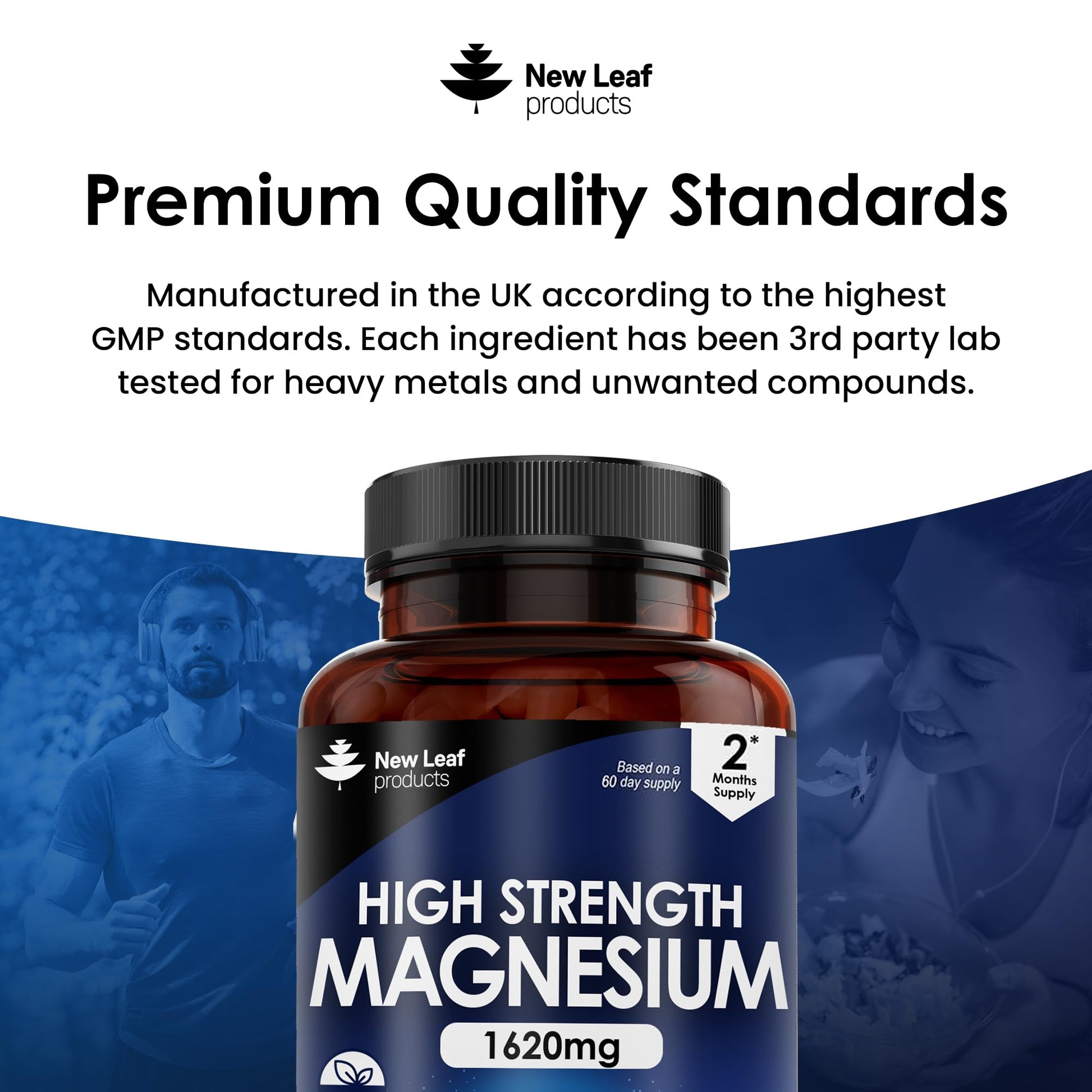 Magnesium Supplements 1620mg - Super Strength - Magnesium Citrate Capsules NEW LEAF PRODUCTS Au supplements