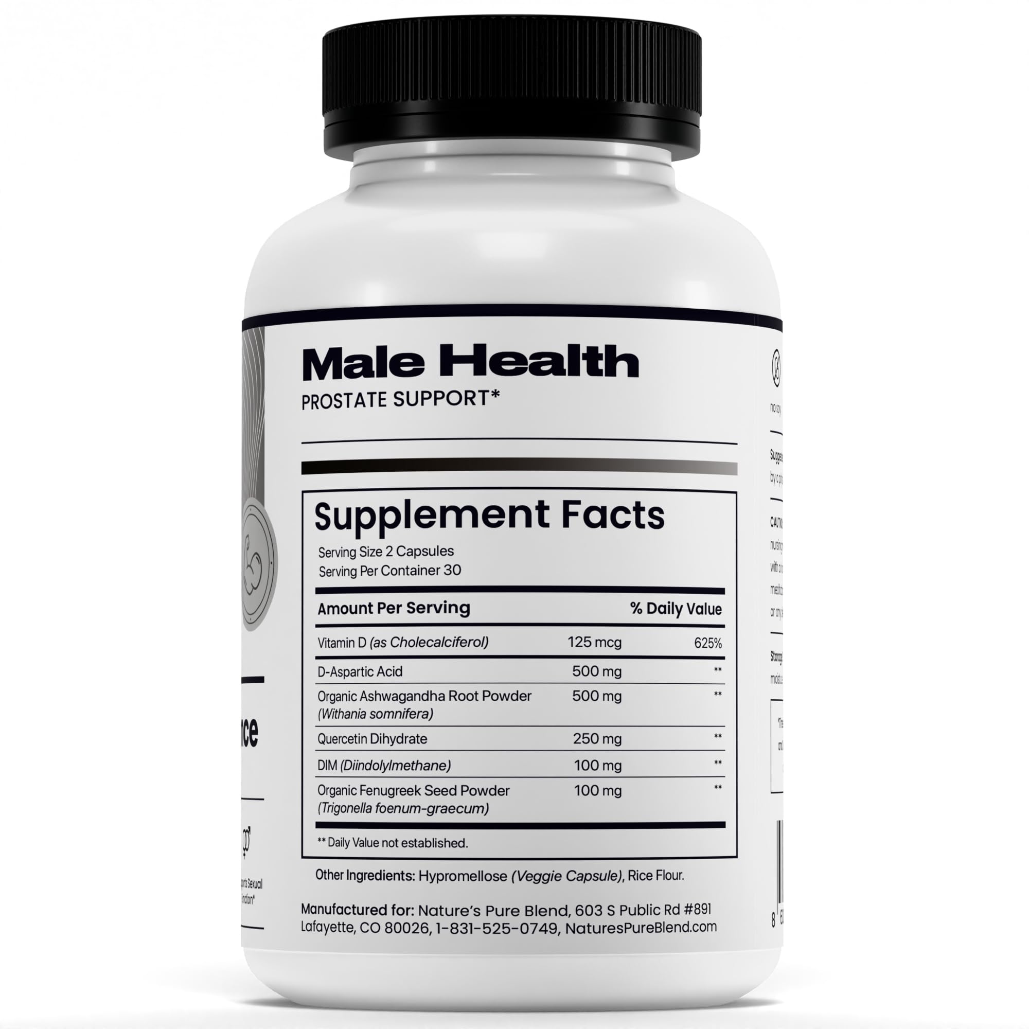 Nature's Pure Blend Peak Performance – Testosterone Supplement for Men with D-Aspartic Acid, Ashwagandha & DIM – Mens Prostate Health Support, Muscle Strength & Energy – Prostate Supplement Nature's Pure Blend Au supplements