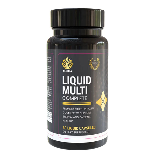 ALNIMA Halal Liquid Multivitamin Complete – Energy & Immune Support with 29 Essential Nutrients | 60 Liquid Capsules – Halal Certified ALNIMAAU supplements