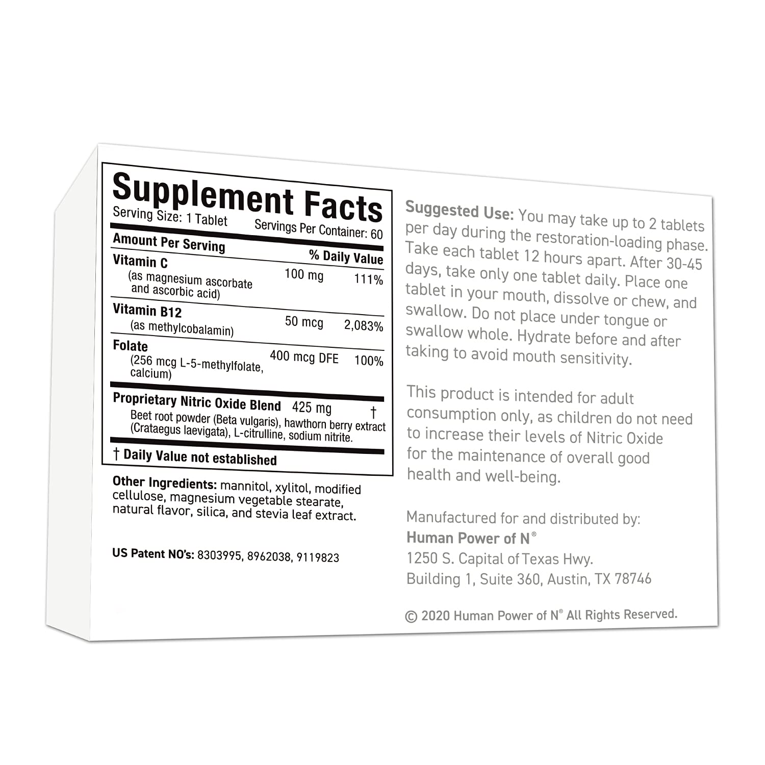 Neo40 Professional - Nitric Oxide Booster with Methylfolate - Natural Blood Pressure humanN Au supplements