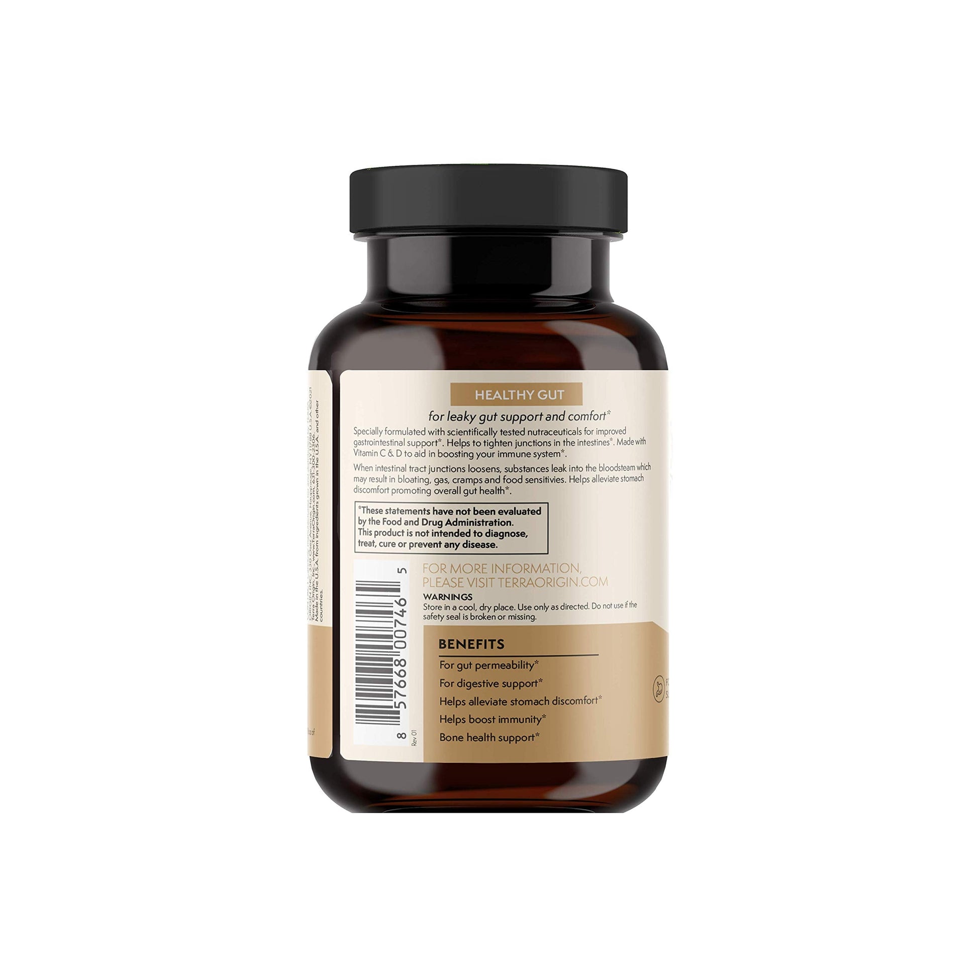 TERRA ORIGIN Healthy Gut Capsules with Immunity Boost | 90 Capsules | Non GMO, Gluten Free, Dairy Free | Digestive Support for Men and Women TERRA ORIGIN Au supplements