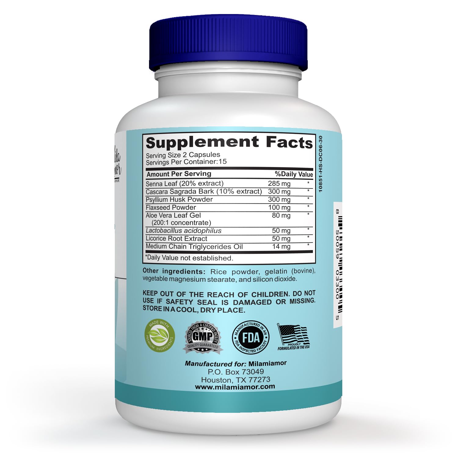 Milamiamor 15 Day Cleanse - Gut and Colon Support | Advanced Gut Cleanse Detox Milamiamor Au supplements