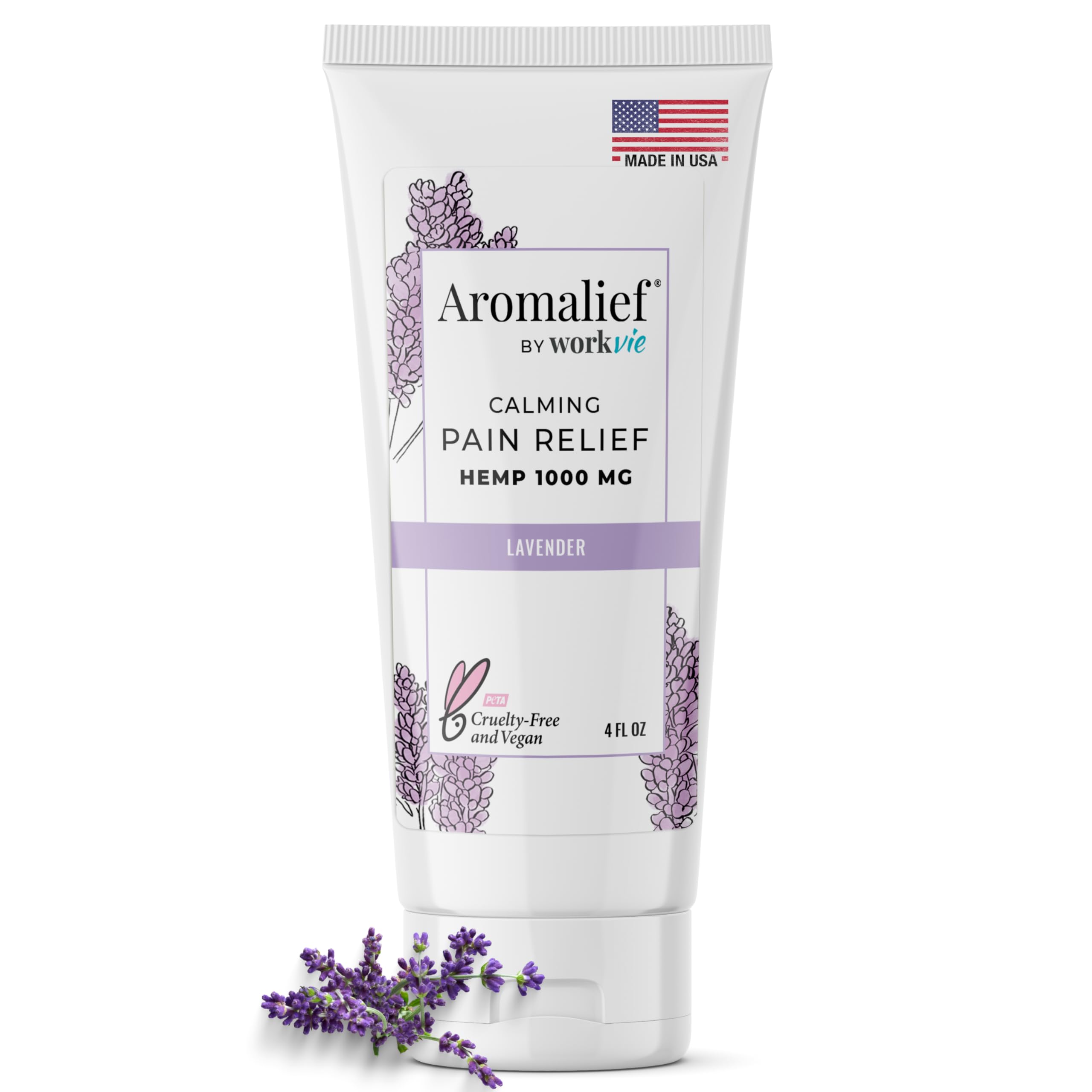 Hemp Cream with Lavender Aromatherapy - 1000MG Made in USA - Muscle & Joint Relief - Menthol, Glucosamine, Chondroitin MSM - Vegan Aromalief Au supplements